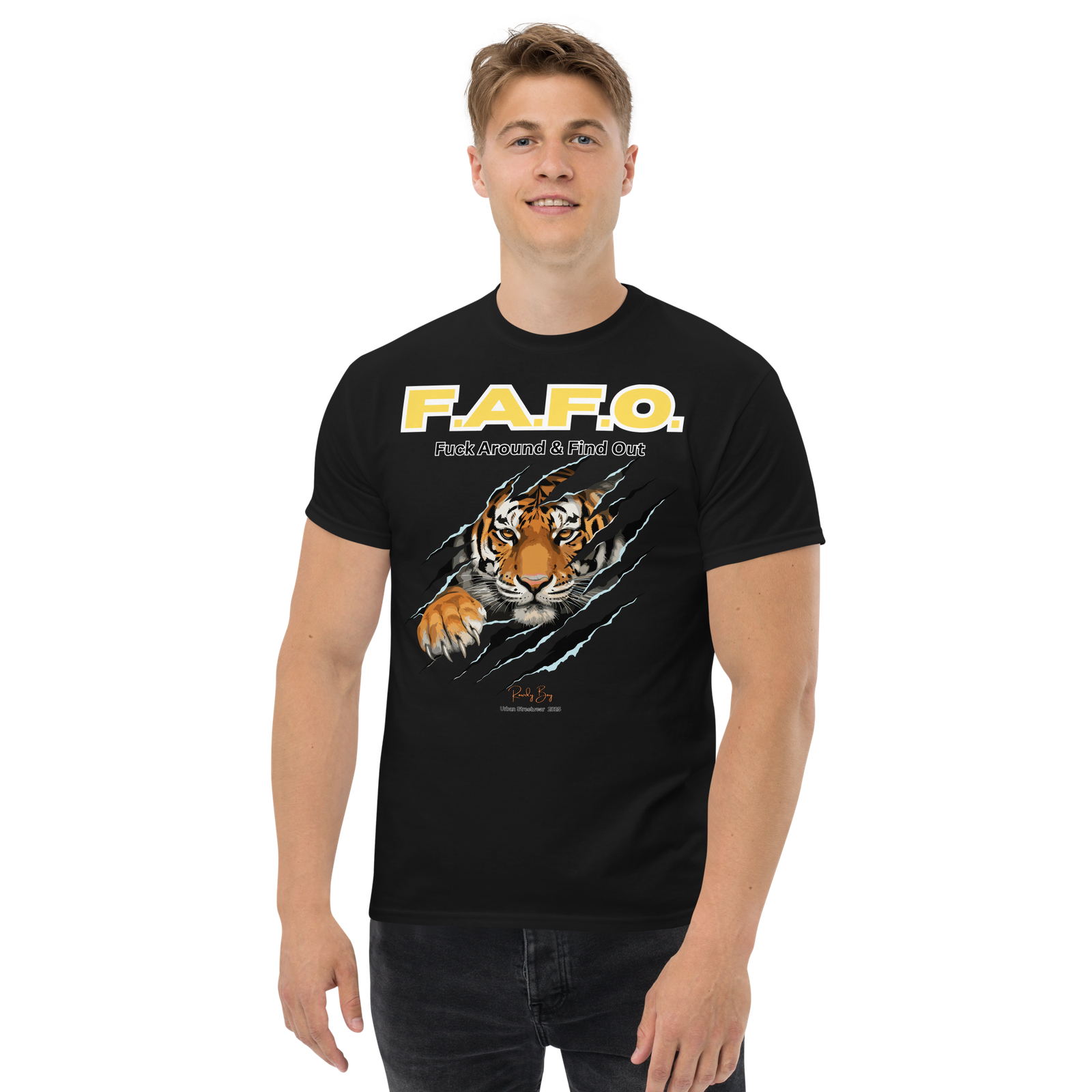 Rowdy Boy "F.A.F.O." ( Fuck Around & Find Out) Unisex Classic Tee - Image 9