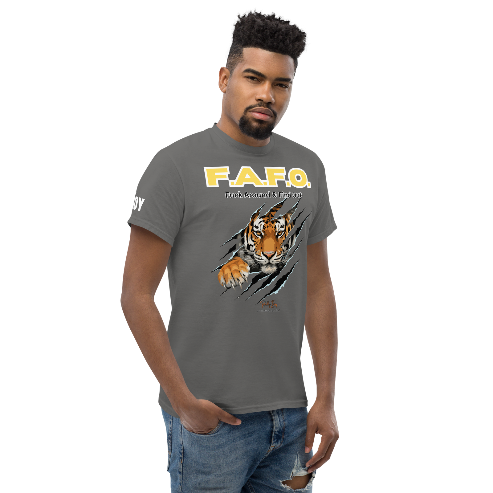 Rowdy Boy "F.A.F.O." ( Fuck Around & Find Out) Unisex Classic Tee - Image 113