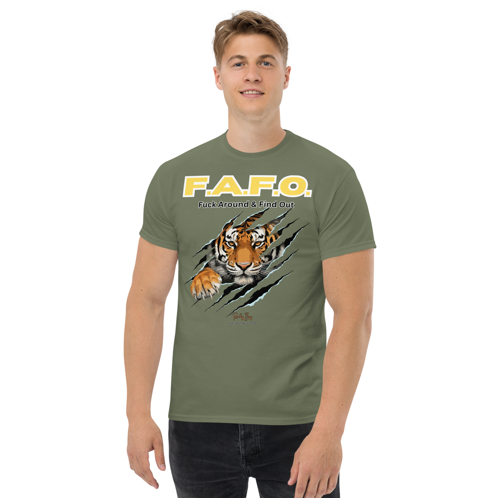 Rowdy Boy "F.A.F.O." ( Fuck Around & Find Out) Unisex Classic Tee - Image 125