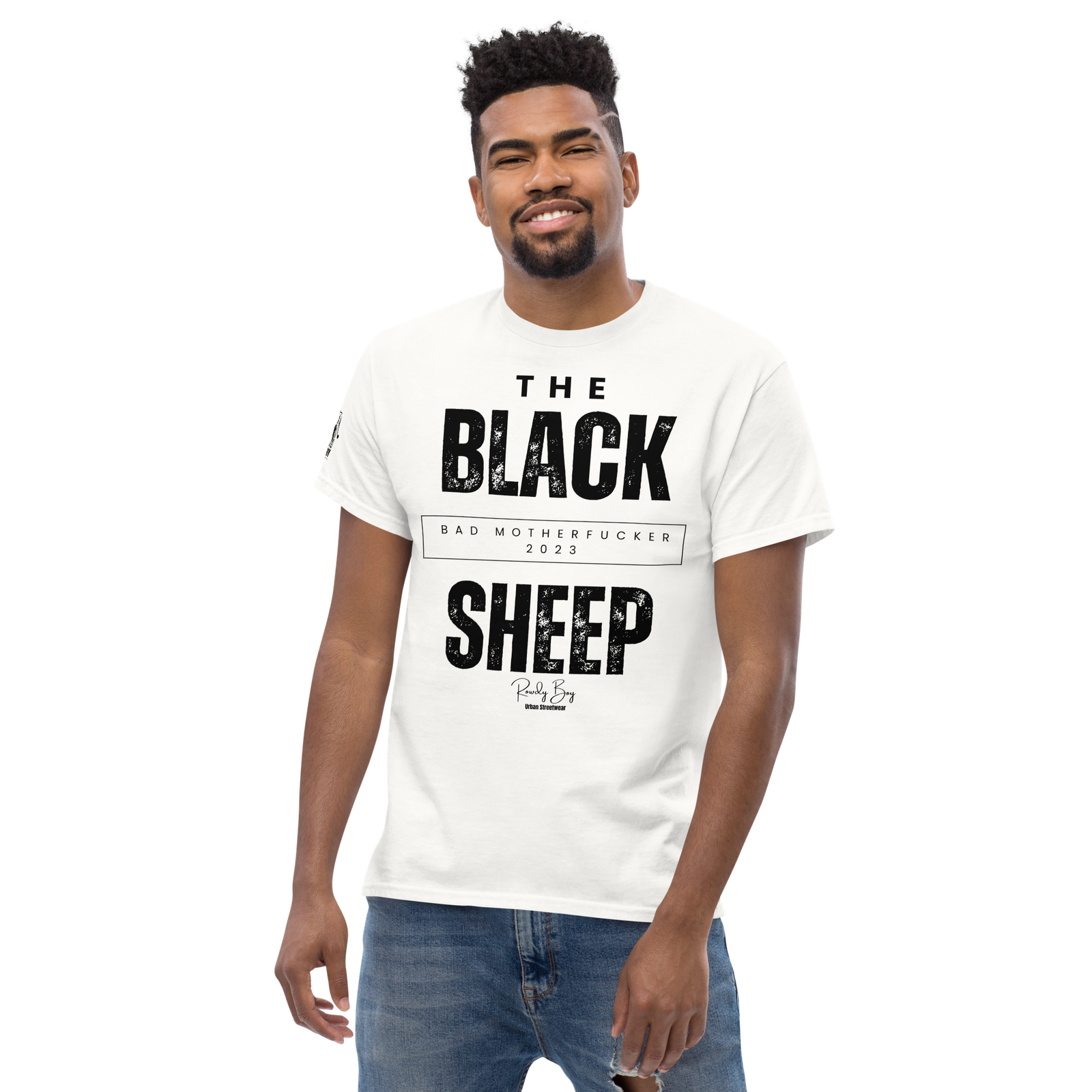 Rowdy Boy "The Black Sheep" (Bad Motherfucker) Unisex Classic Tee - Image 8