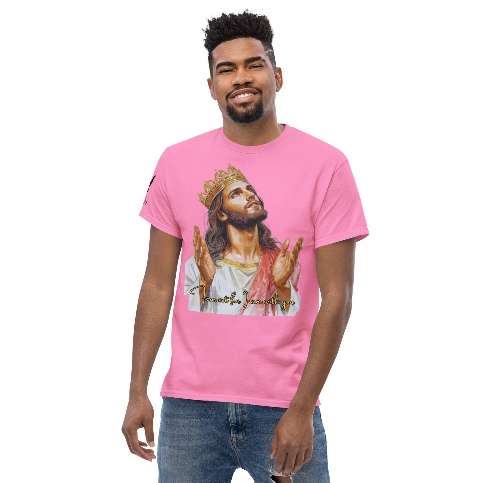 Rowdy Boy "Fear Not For I Am With You" (Jesus) Unisex Classic Tee - Image 103