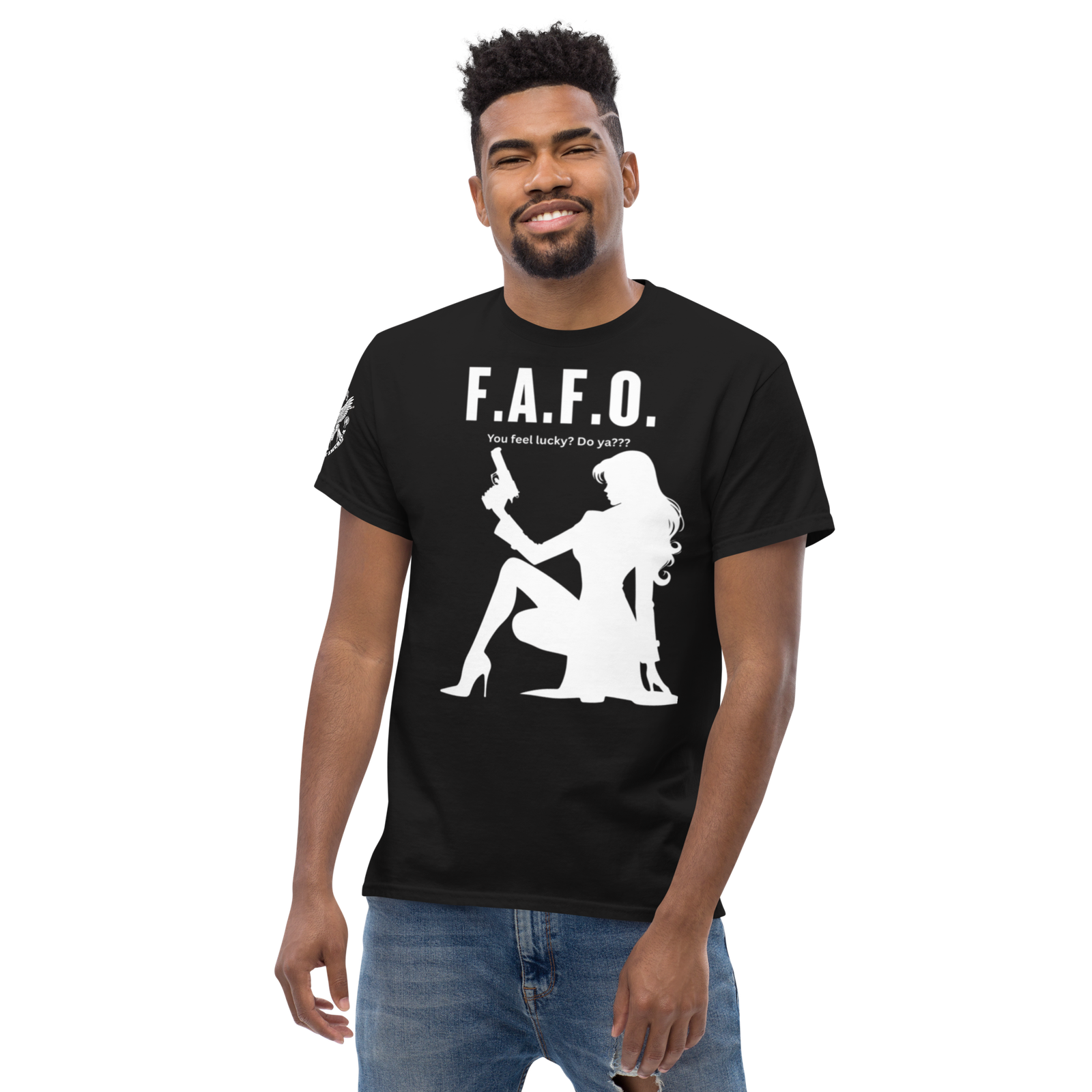 Rowdy Boy "F.A.F.O. Fuck Around & Find Out" (Do You Feel Lucky?) Unisex Classic Tee - Image 27