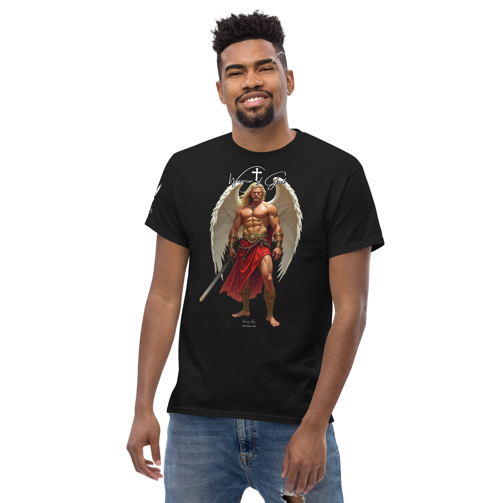 Rowdy Boy "Warrior Of God" #4 Unisex Classic Tee - Image 14