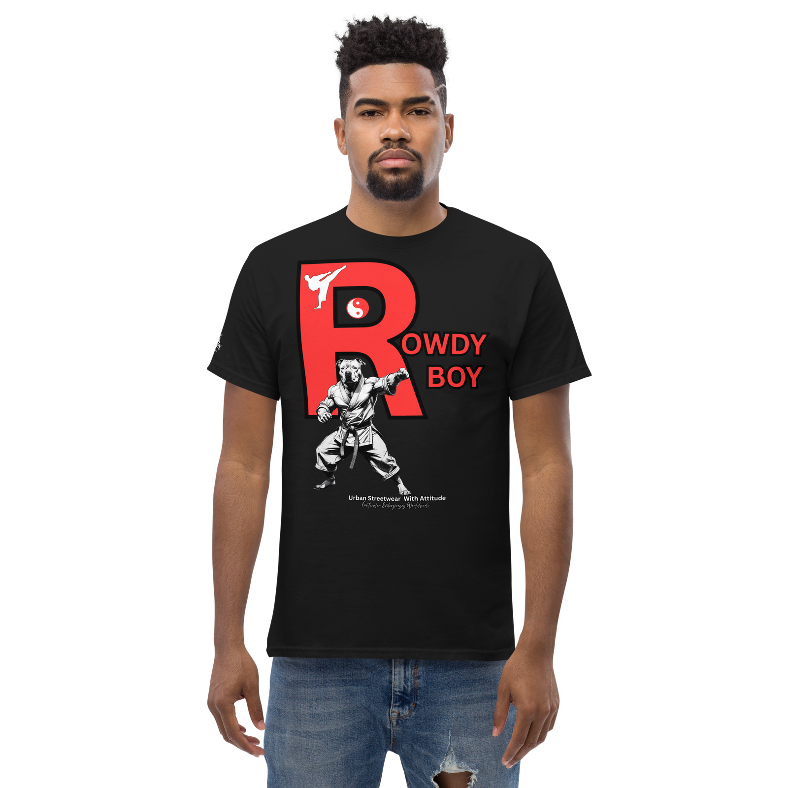 Rowdy Boy "Karate Pit Bull" Unisex Classic Tee - Image 13