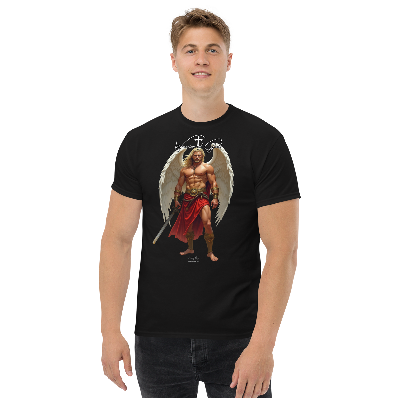 Rowdy Boy "Warrior Of God" #4 Unisex Classic Tee - Image 12
