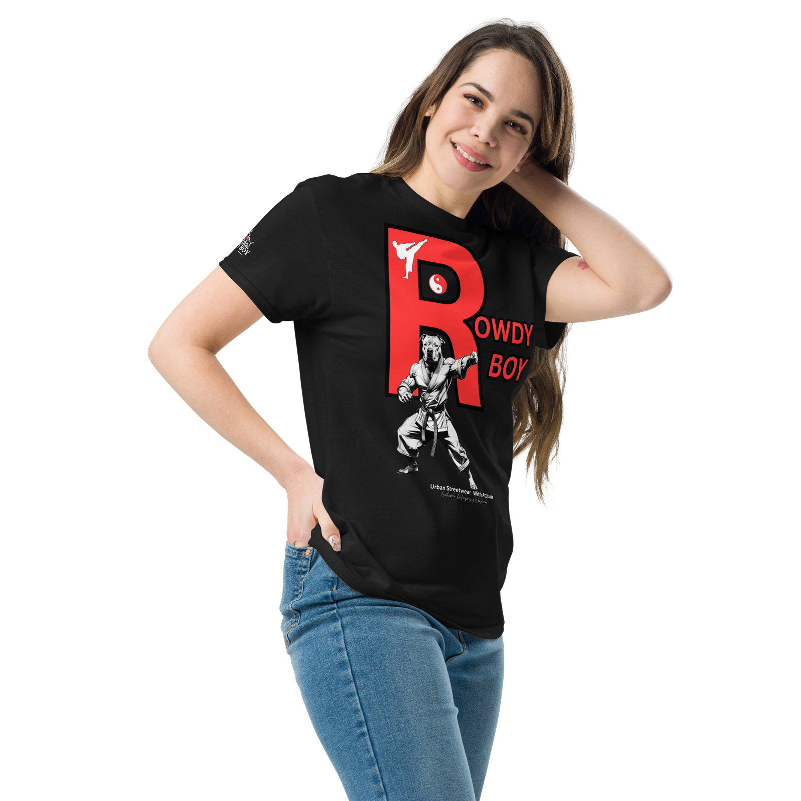 Rowdy Boy "Karate Pit Bull" Unisex Classic Tee - Image 9