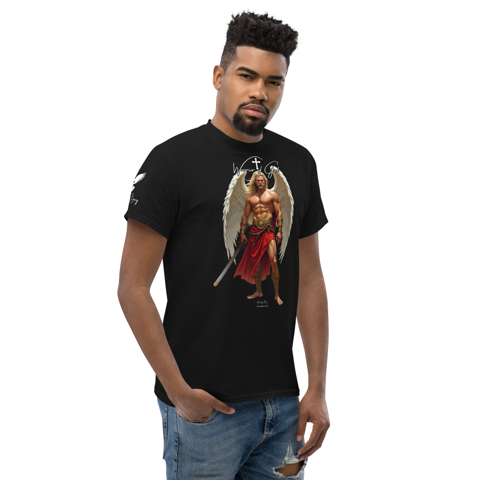 Rowdy Boy "Warrior Of God" #4 Unisex Classic Tee - Image 5