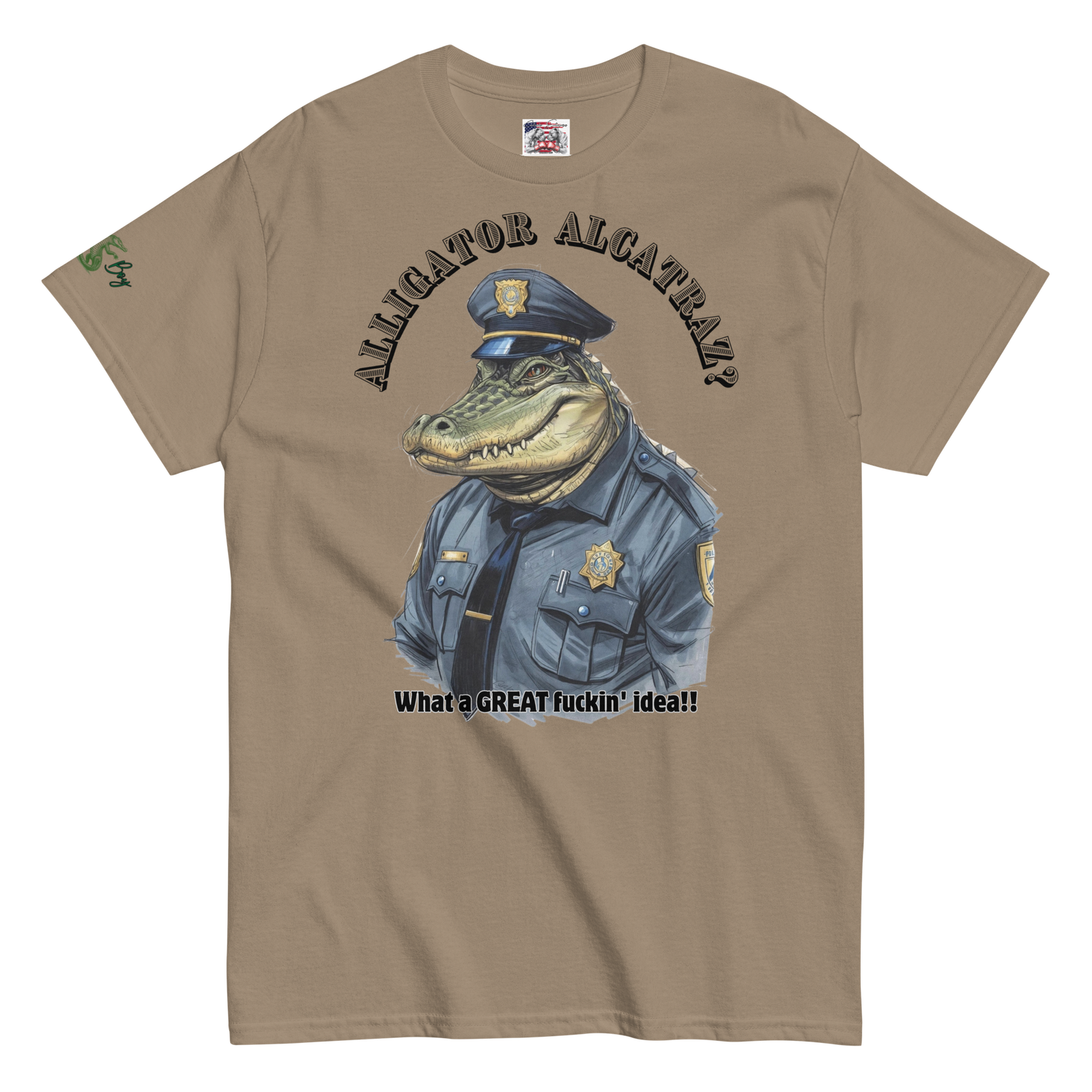 Rowdy Boy "Alligateor Alcatraz???" (What A Great Fuckin Idea!) Unisex Classic Tee - Image 46