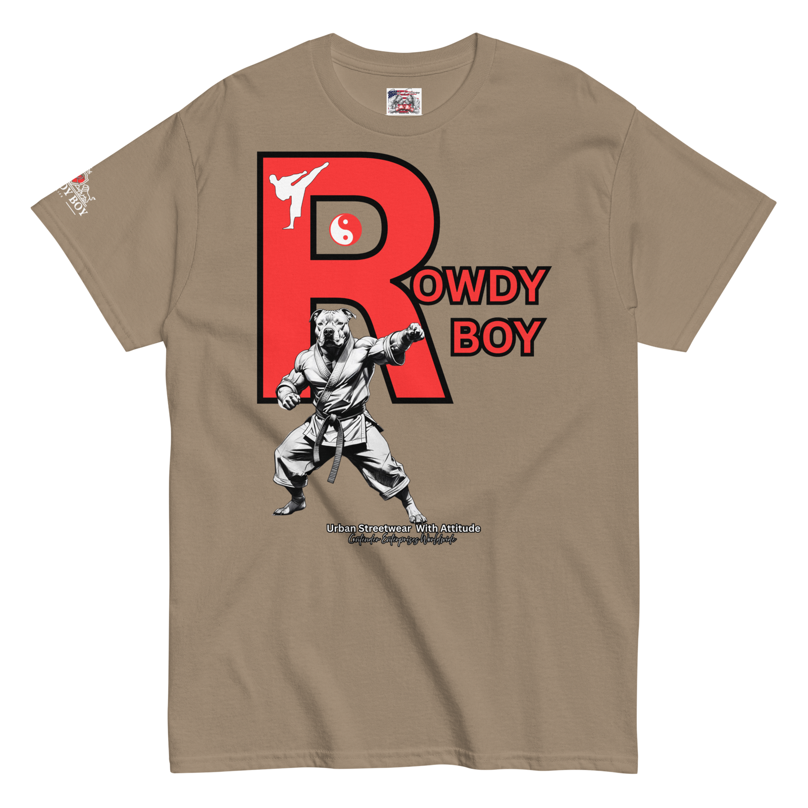 Rowdy Boy "Karate Pit Bull" Unisex Classic Tee - Image 162