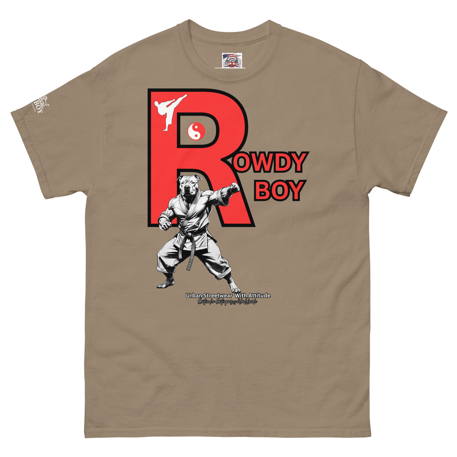 Rowdy Boy "Karate Pit Bull" Unisex Classic Tee - Image 216