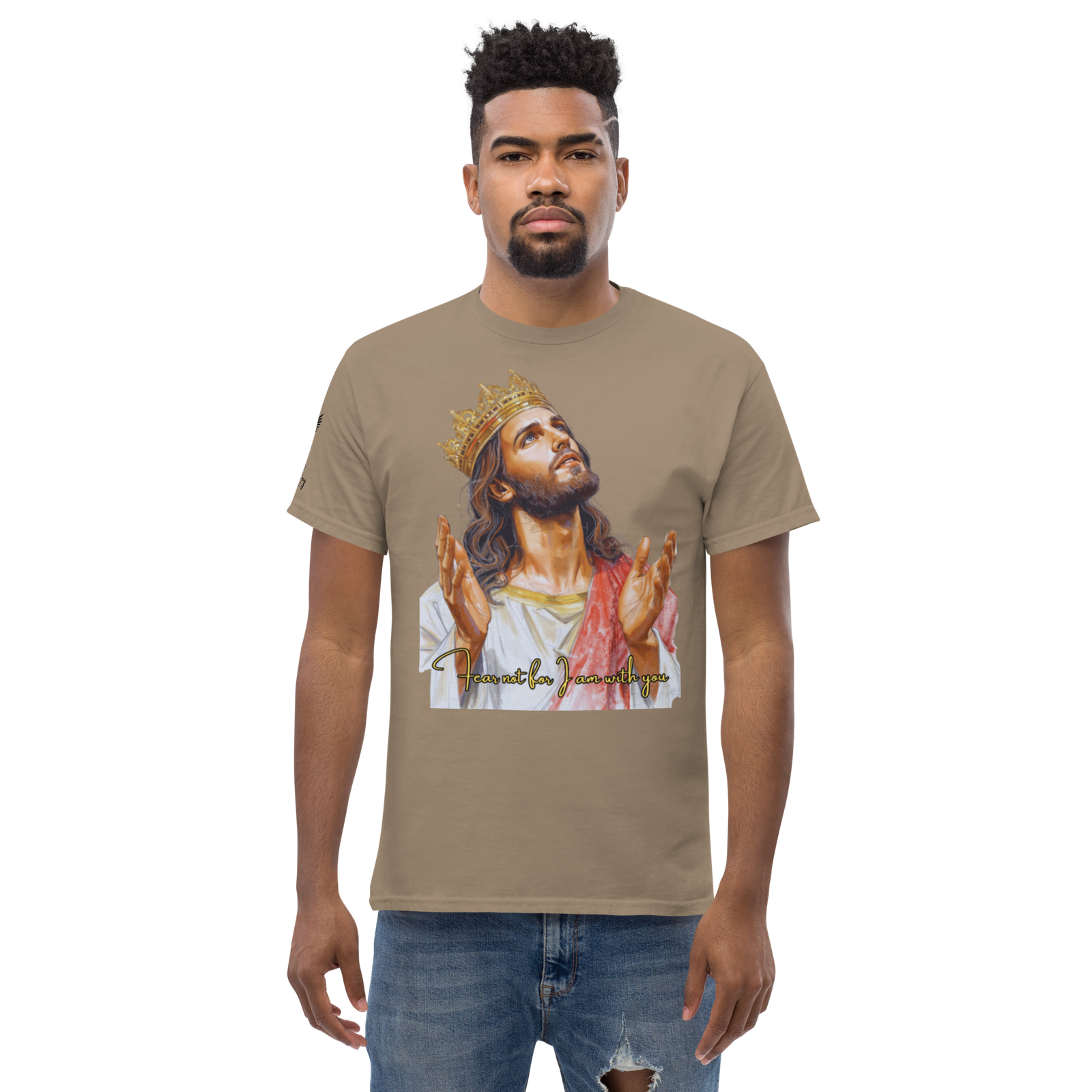Rowdy Boy "Fear Not For I Am With You" (Jesus) Unisex Classic Tee - Image 78