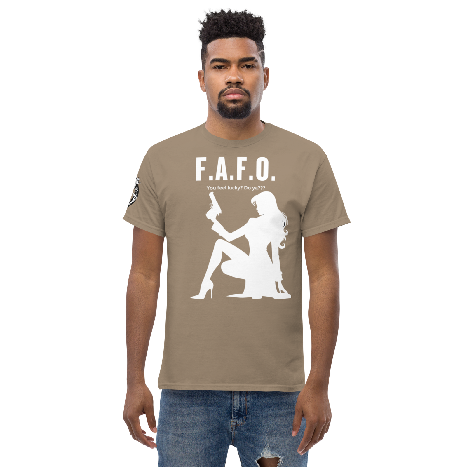 Rowdy Boy "F.A.F.O. Fuck Around & Find Out" (Do You Feel Lucky?) Unisex Classic Tee - Image 198