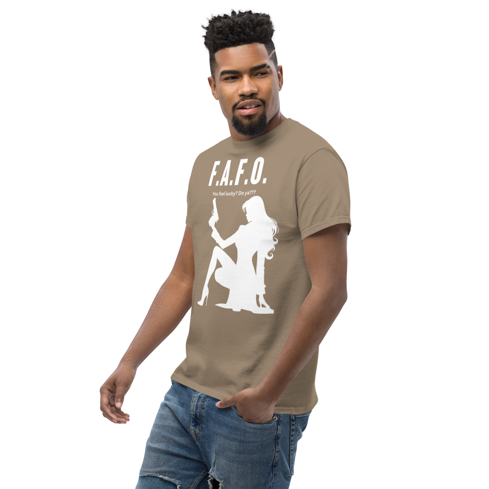 Rowdy Boy "F.A.F.O. Fuck Around & Find Out" (Do You Feel Lucky?) Unisex Classic Tee - Image 191