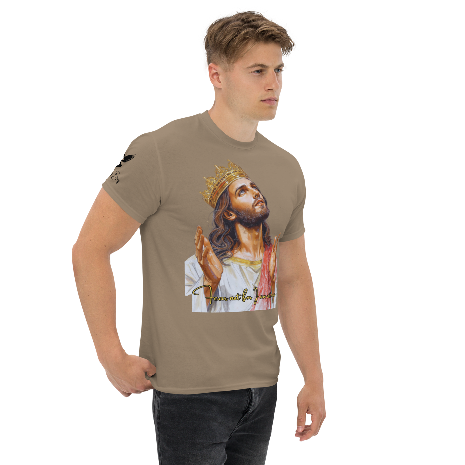 Rowdy Boy "Fear Not For I Am With You" (Jesus) Unisex Classic Tee - Image 67