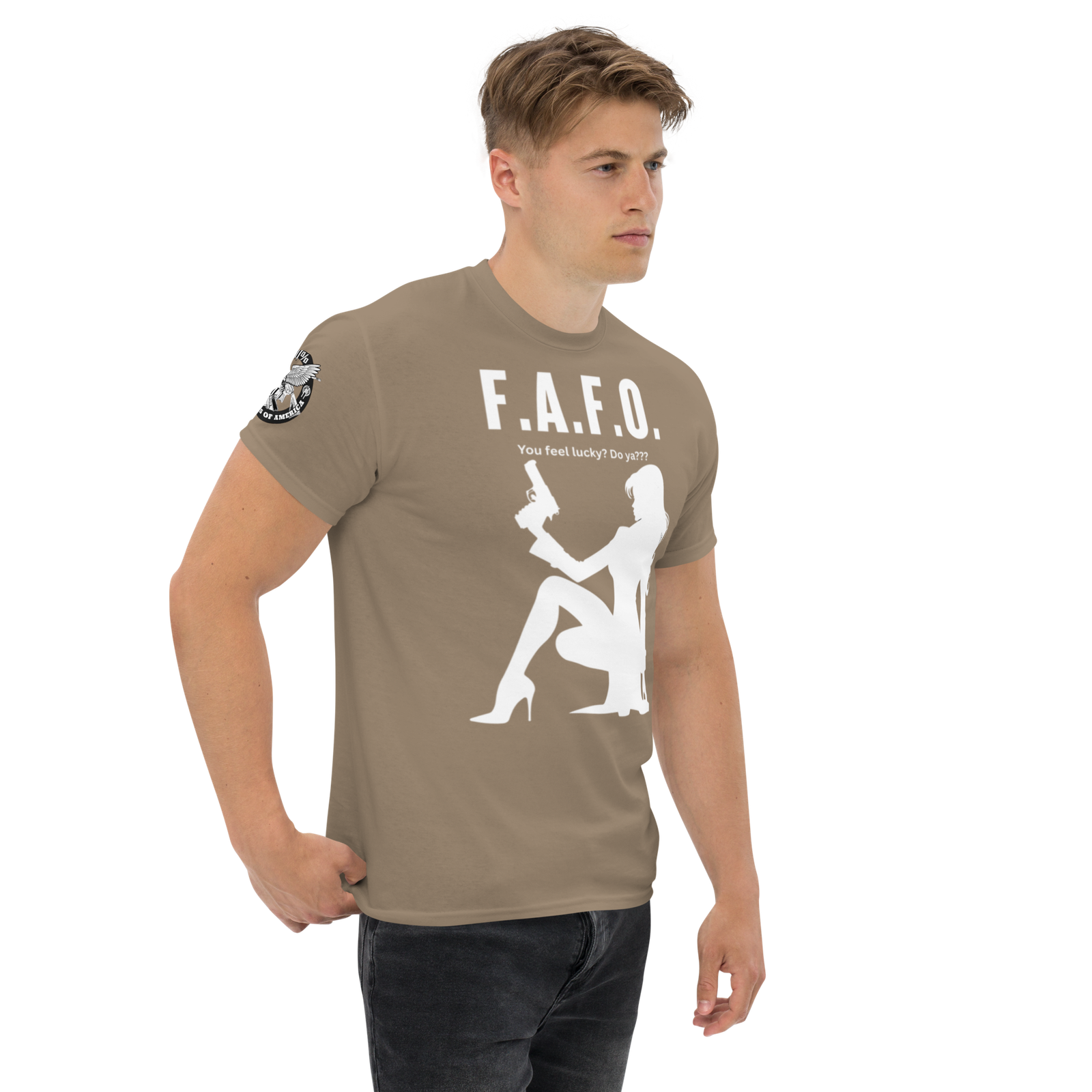 Rowdy Boy "F.A.F.O. Fuck Around & Find Out" (Do You Feel Lucky?) Unisex Classic Tee - Image 195