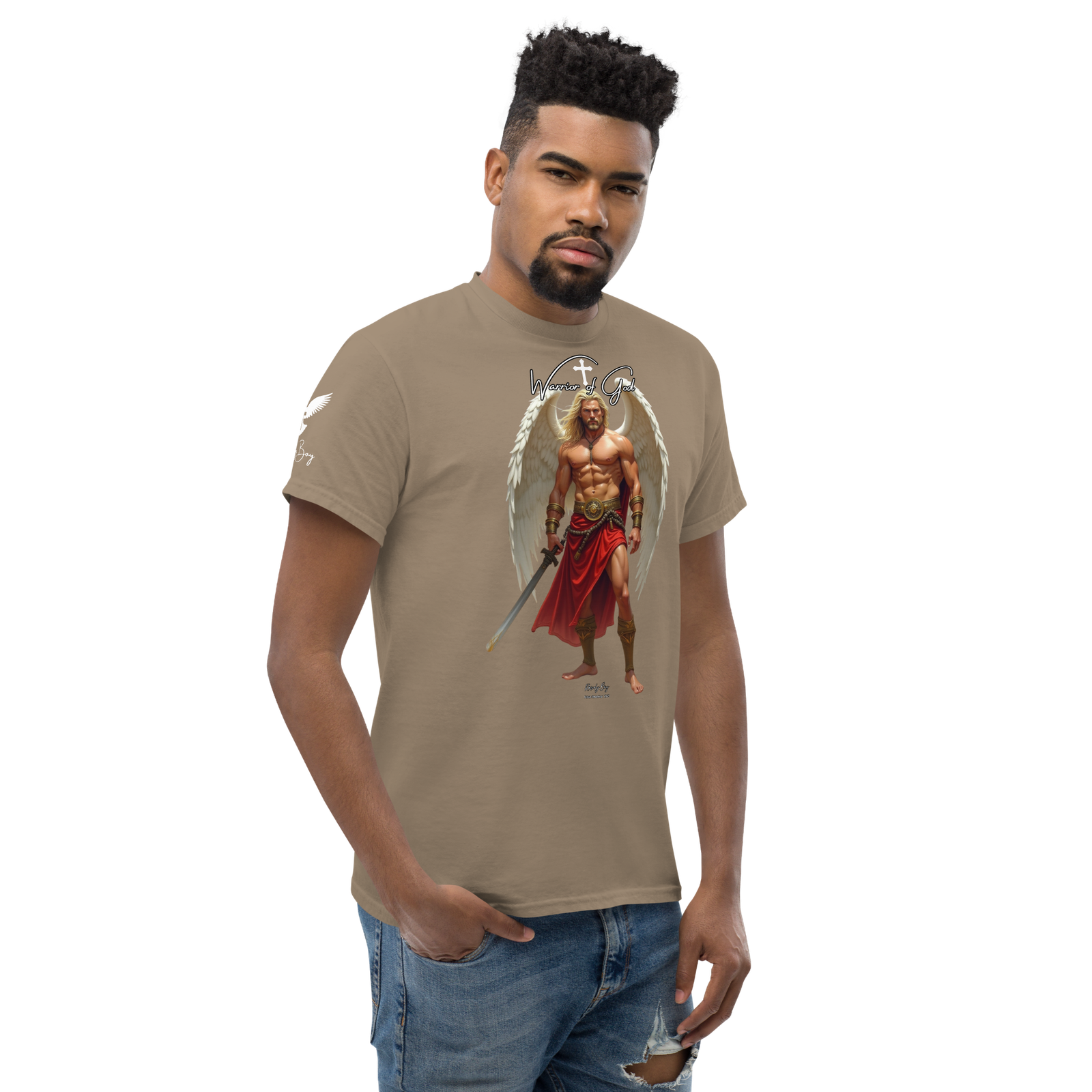 Rowdy Boy "Warrior Of God" #4 Unisex Classic Tee - Image 197