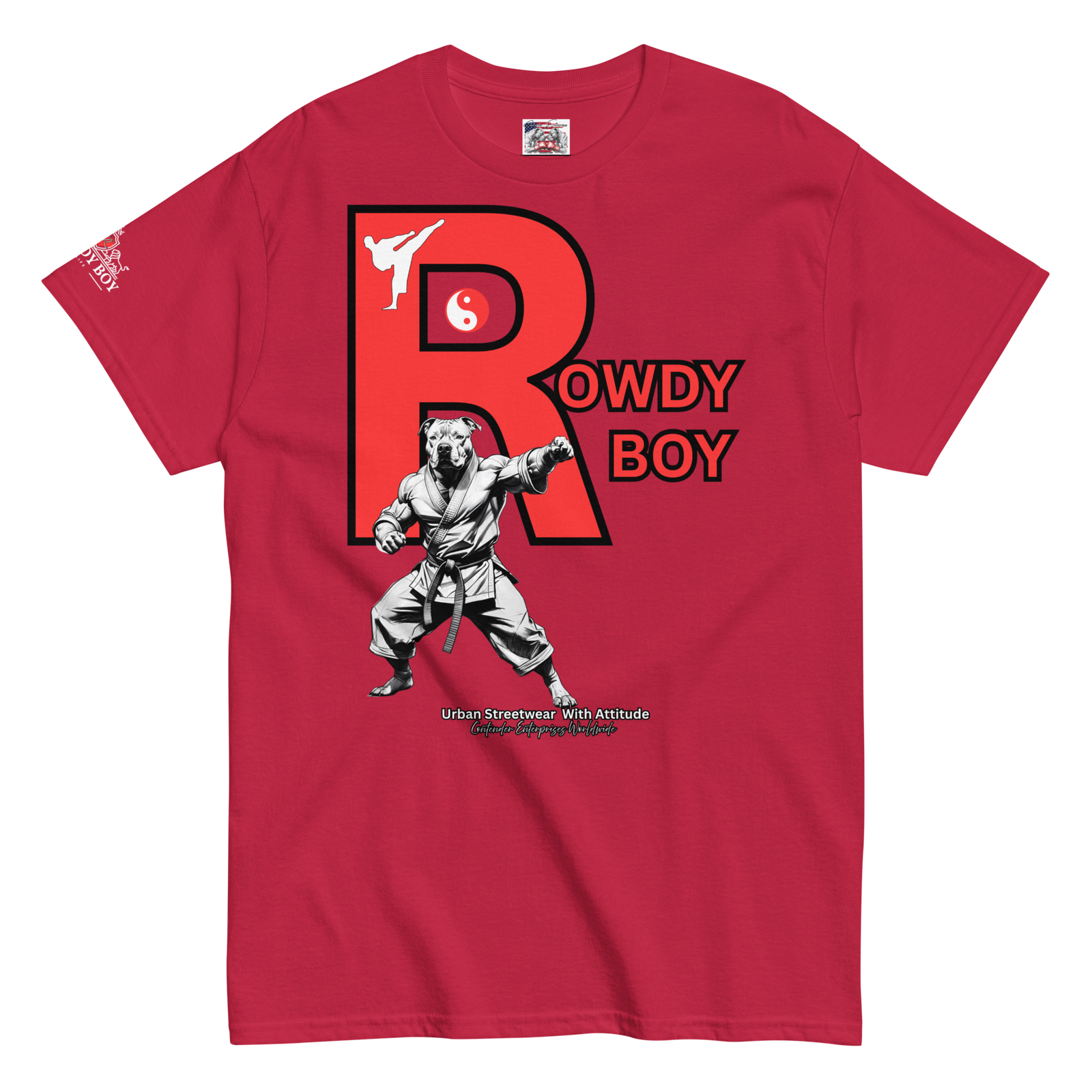 Rowdy Boy "Karate Pit Bull" Unisex Classic Tee - Image 61
