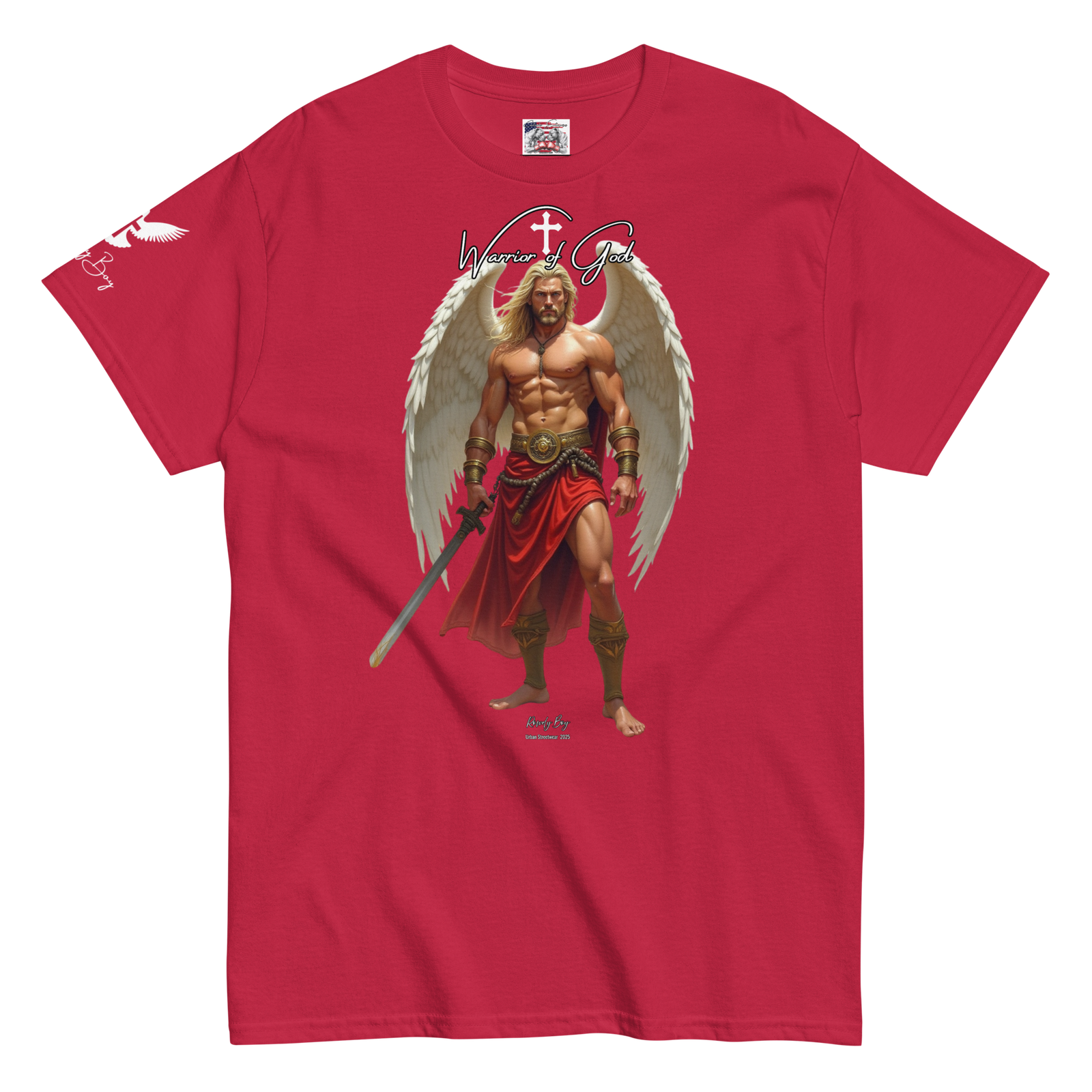 Rowdy Boy "Warrior Of God" #4 Unisex Classic Tee - Image 75
