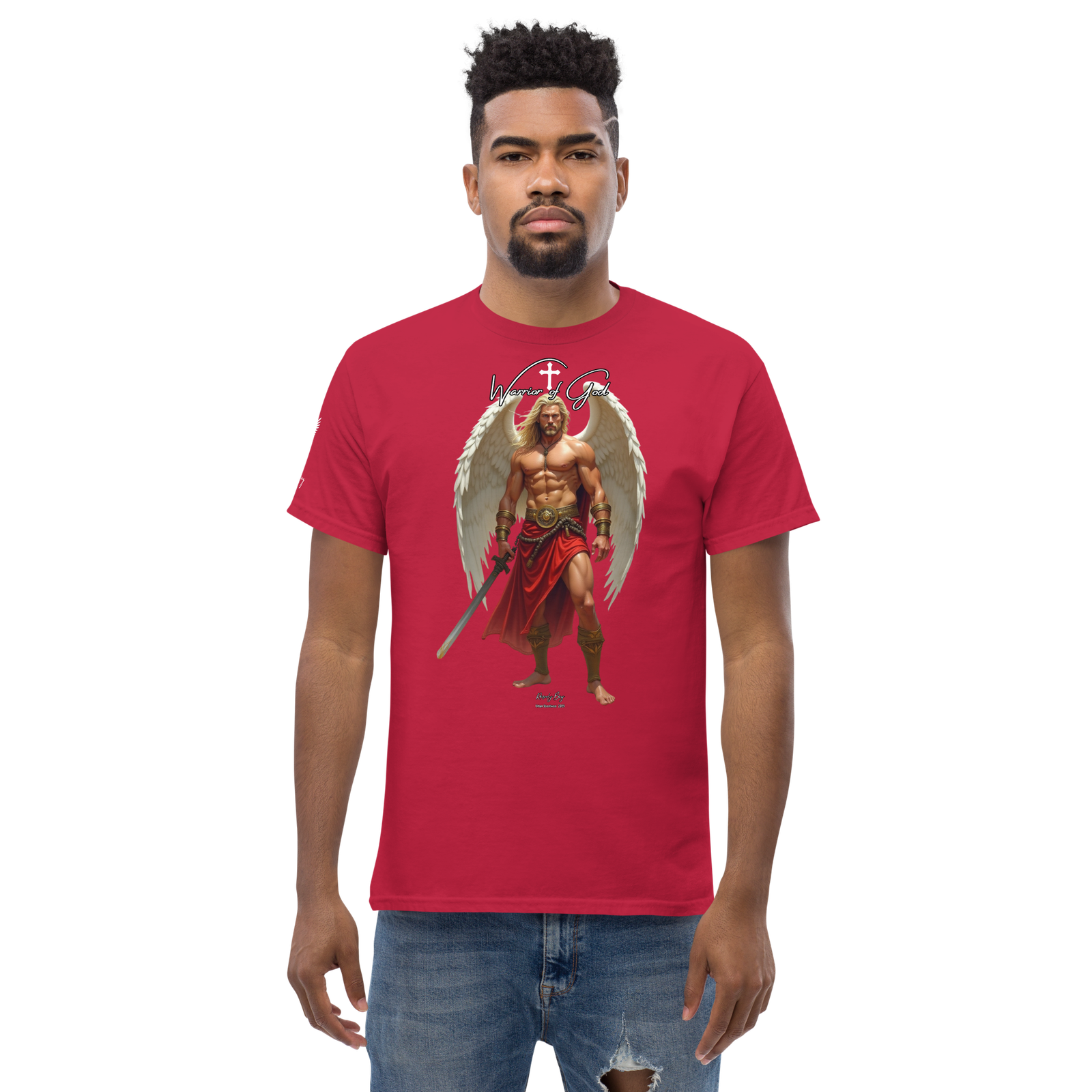 Rowdy Boy "Warrior Of God" #4 Unisex Classic Tee - Image 77
