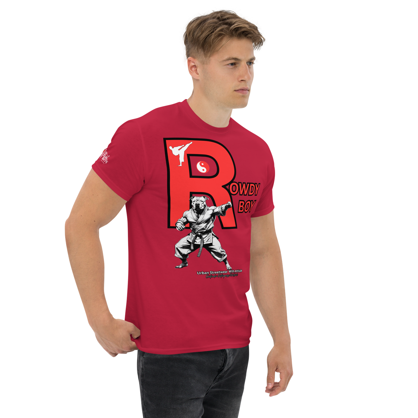 Rowdy Boy "Karate Pit Bull" Unisex Classic Tee - Image 52