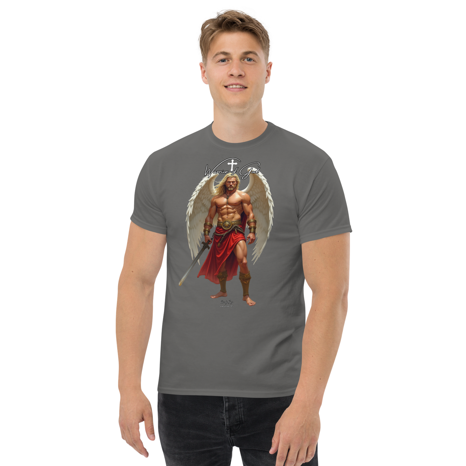 Rowdy Boy "Warrior Of God" #4 Unisex Classic Tee - Image 153