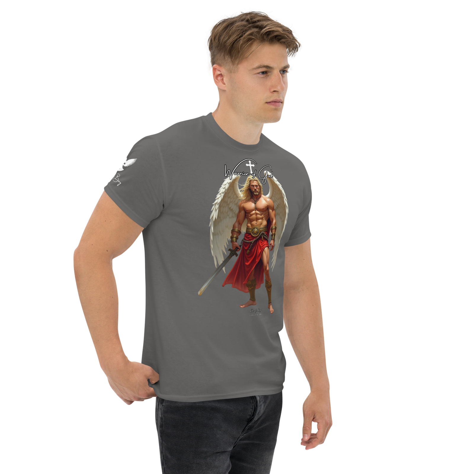 Rowdy Boy "Warrior Of God" #4 Unisex Classic Tee - Image 144