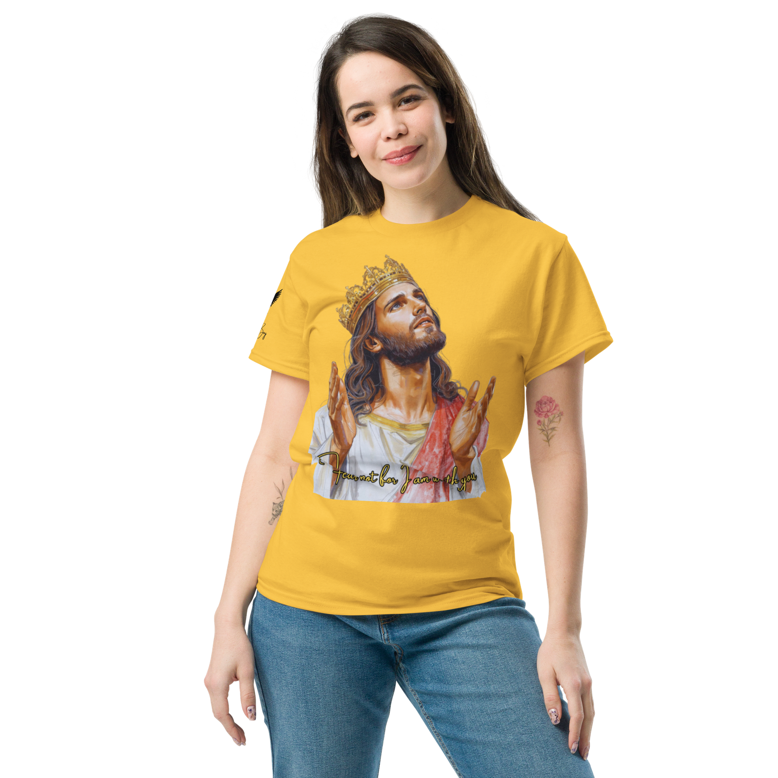 Rowdy Boy "Fear Not For I Am With You" (Jesus) Unisex Classic Tee - Image 151