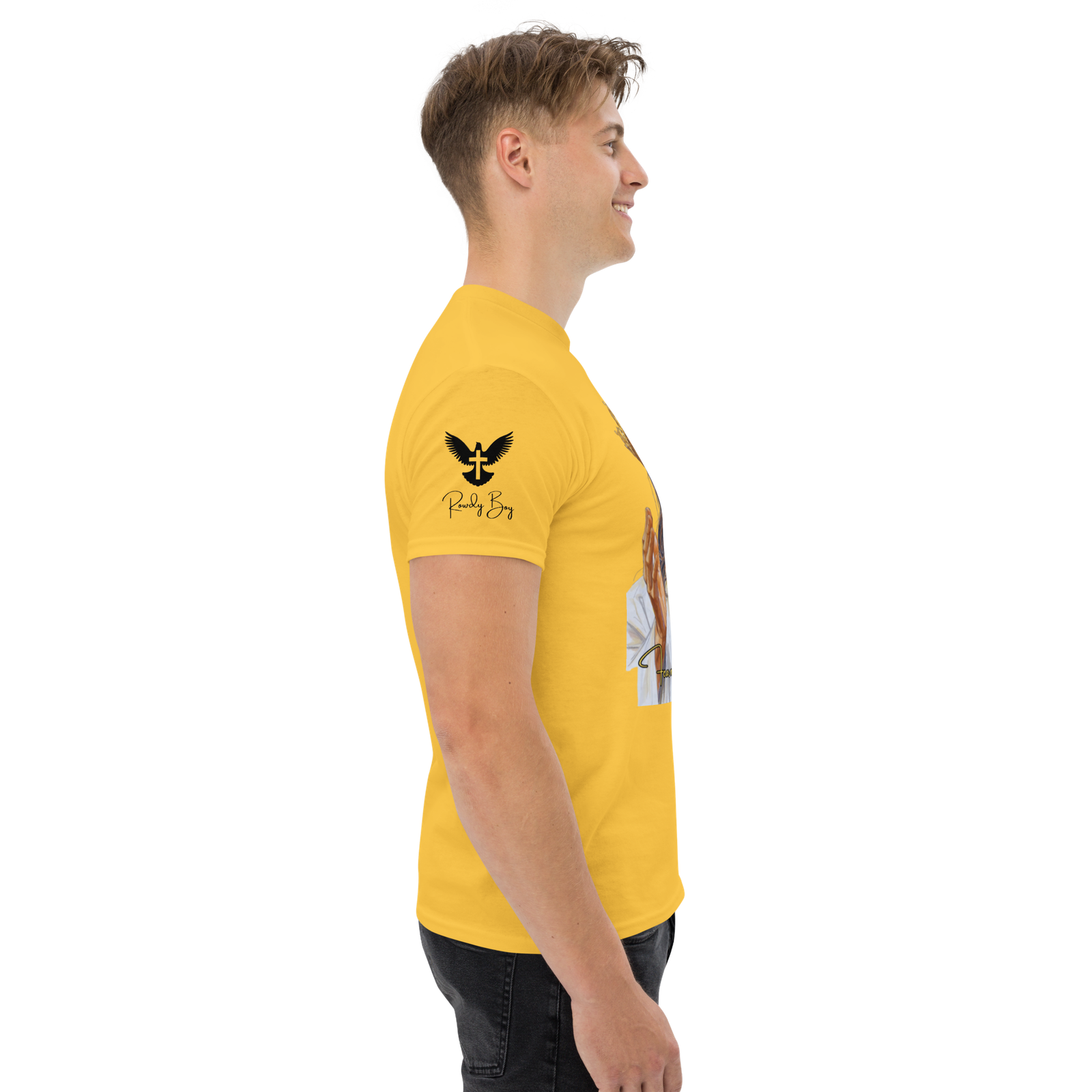 Rowdy Boy "Fear Not For I Am With You" (Jesus) Unisex Classic Tee - Image 144