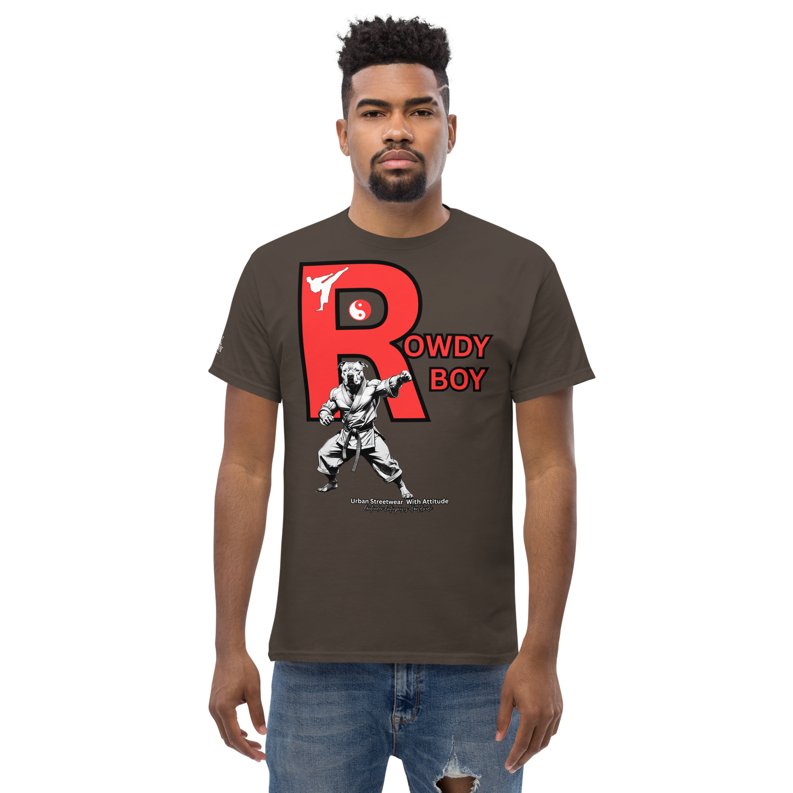 Rowdy Boy "Karate Pit Bull" Unisex Classic Tee - Image 50