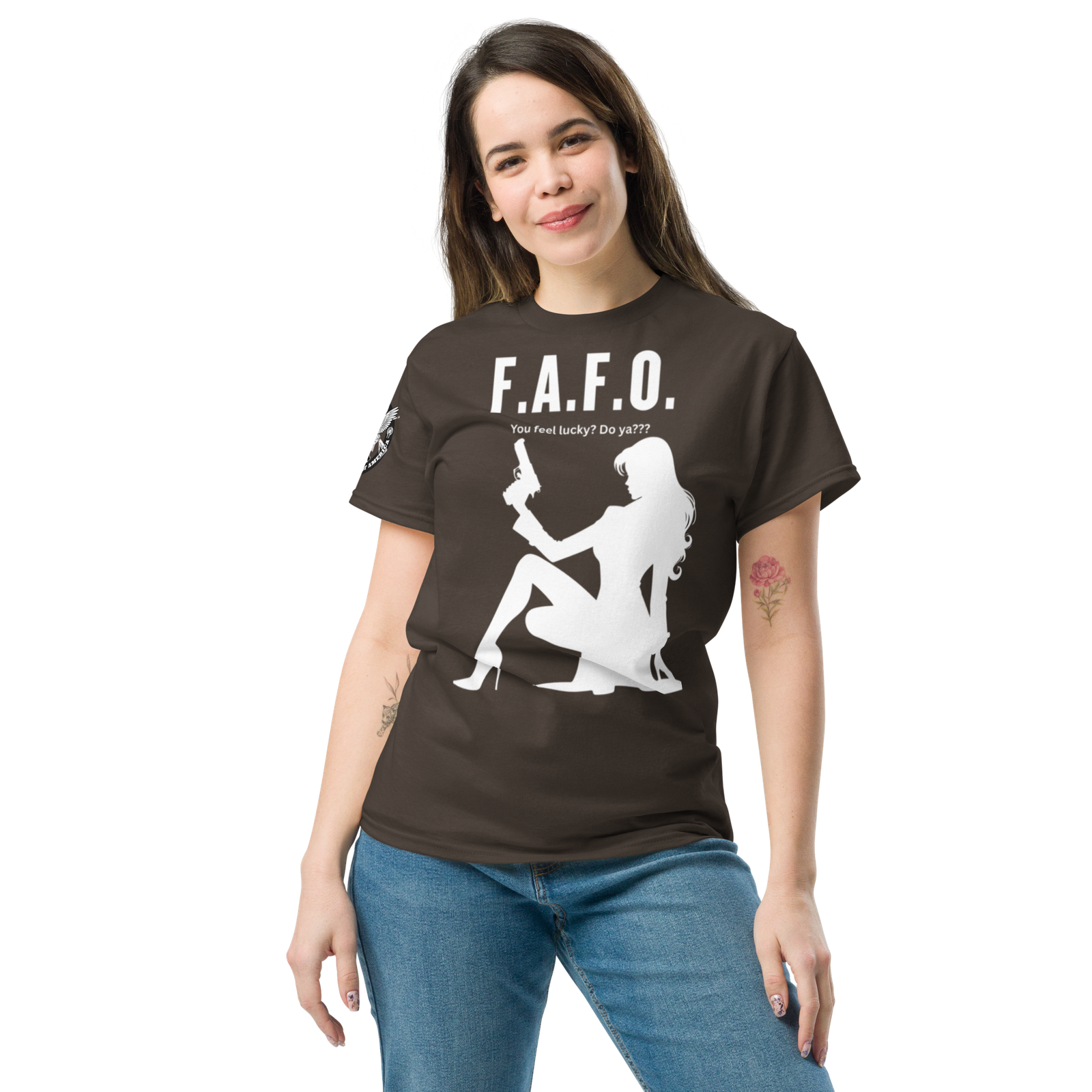 Rowdy Boy "F.A.F.O. Fuck Around & Find Out" (Do You Feel Lucky?) Unisex Classic Tee - Image 87