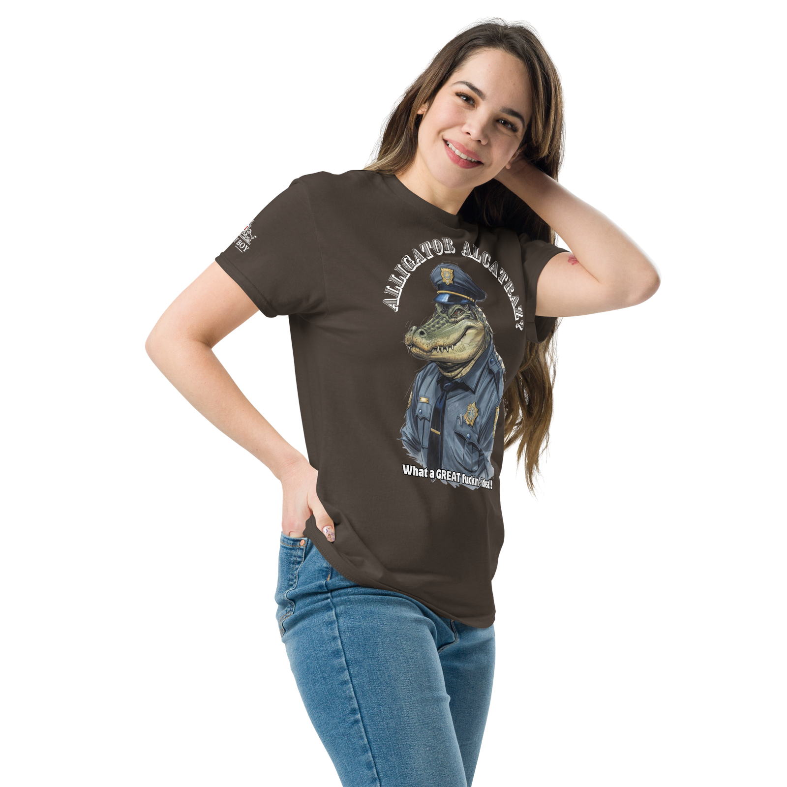 Rowdy Boy "Alligator Alcatraz???" (What A Great Fuckin Idea!!! 2)Unisex classic tee - Image 81