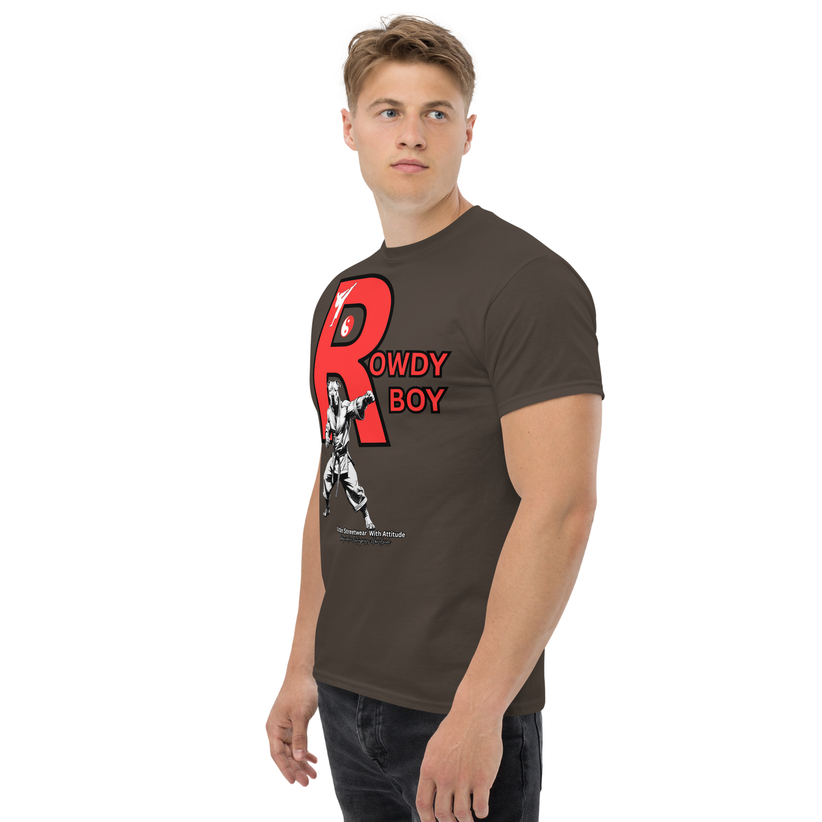 Rowdy Boy "Karate Pit Bull" Unisex Classic Tee - Image 41