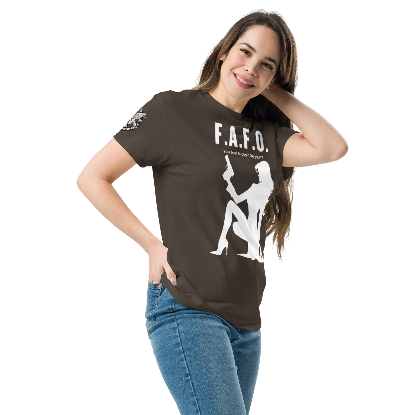 Rowdy Boy "F.A.F.O. Fuck Around & Find Out" (Do You Feel Lucky?) Unisex Classic Tee - Image 92