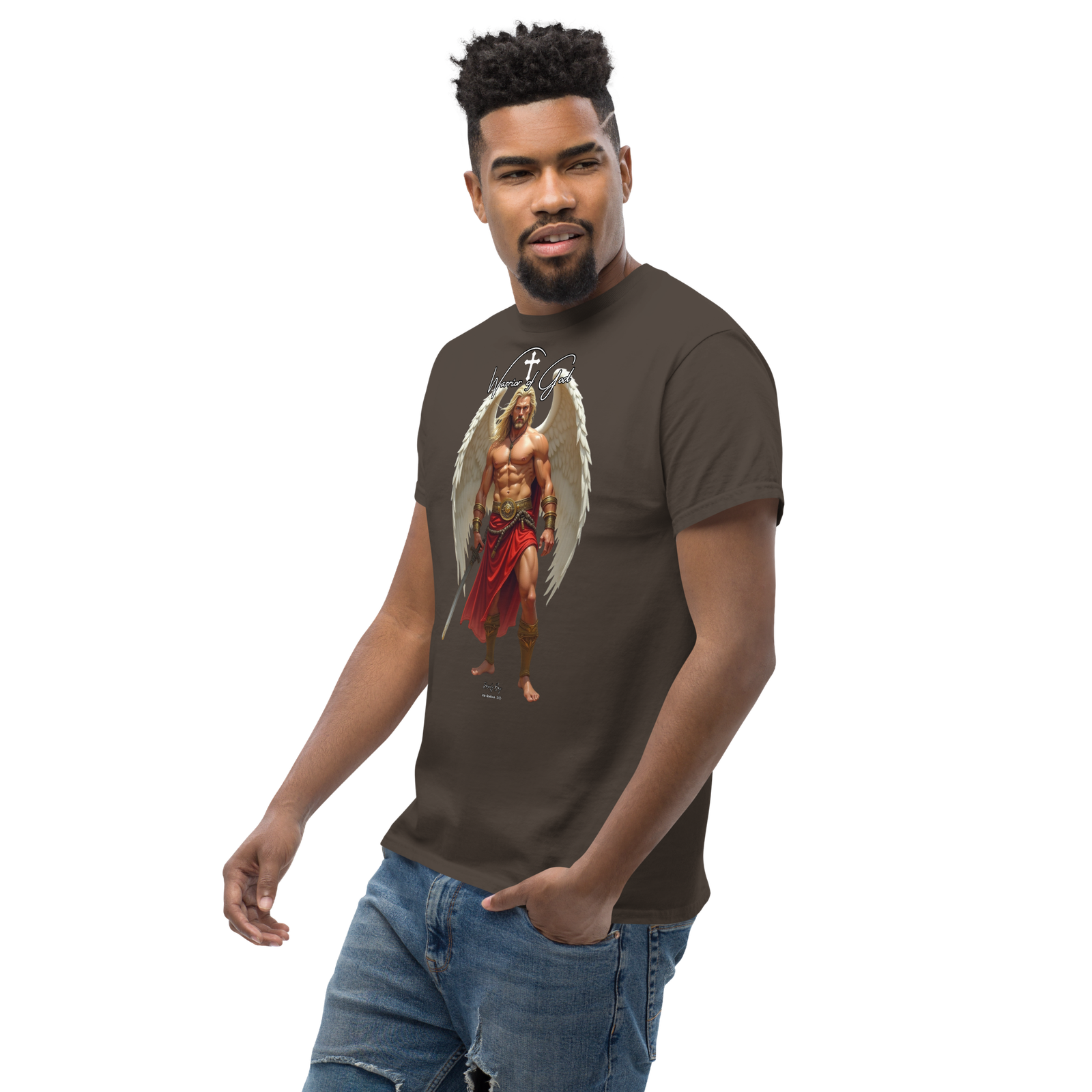 Rowdy Boy "Warrior Of God" #4 Unisex Classic Tee - Image 58