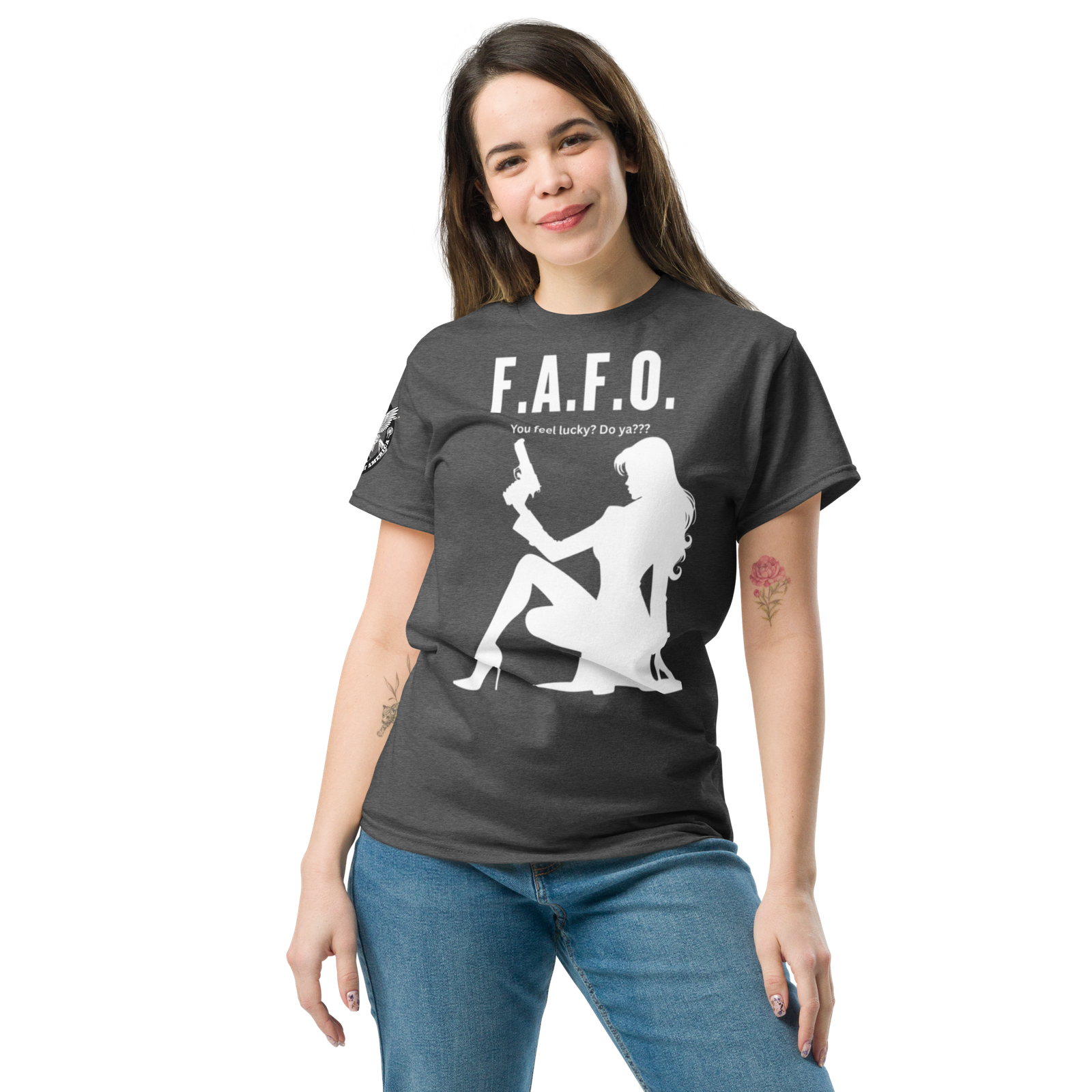Rowdy Boy "F.A.F.O. Fuck Around & Find Out" (Do You Feel Lucky?) Unisex Classic Tee - Image 115