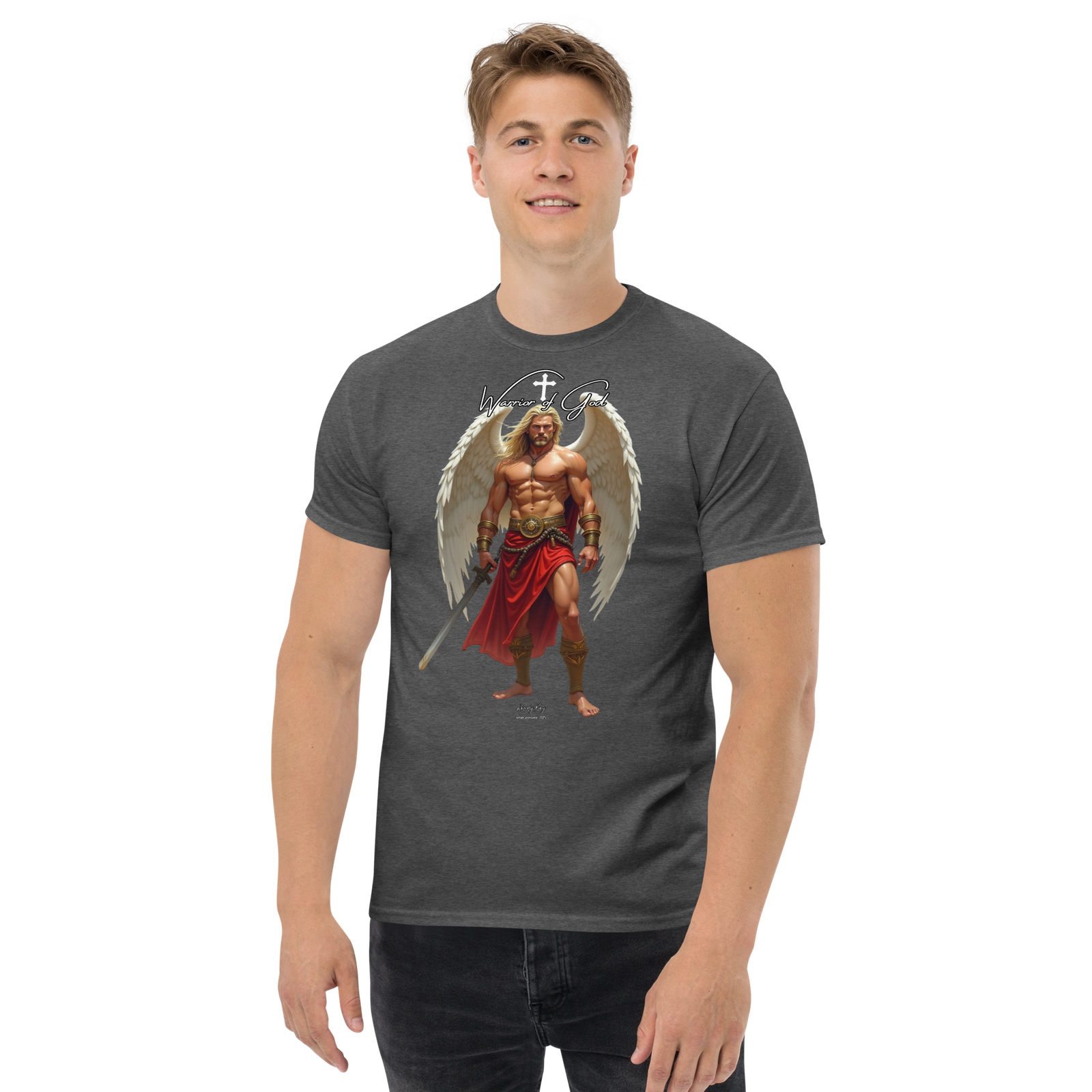 Rowdy Boy "Warrior Of God" #4 Unisex Classic Tee - Image 103
