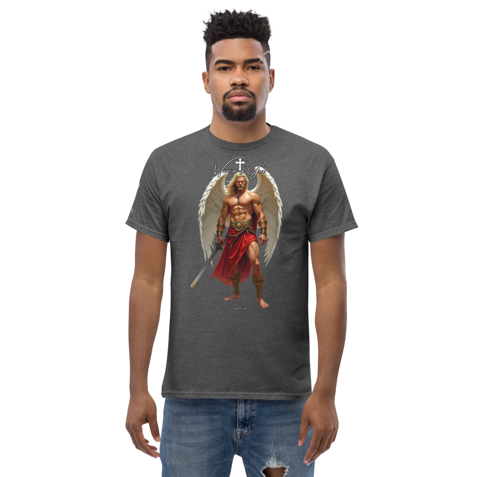 Rowdy Boy "Warrior Of God" #4 Unisex Classic Tee - Image 104