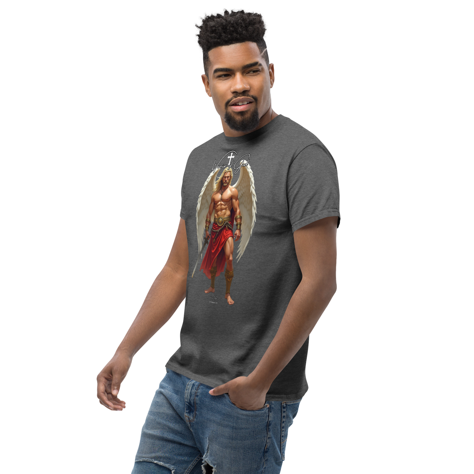 Rowdy Boy "Warrior Of God" #4 Unisex Classic Tee - Image 98