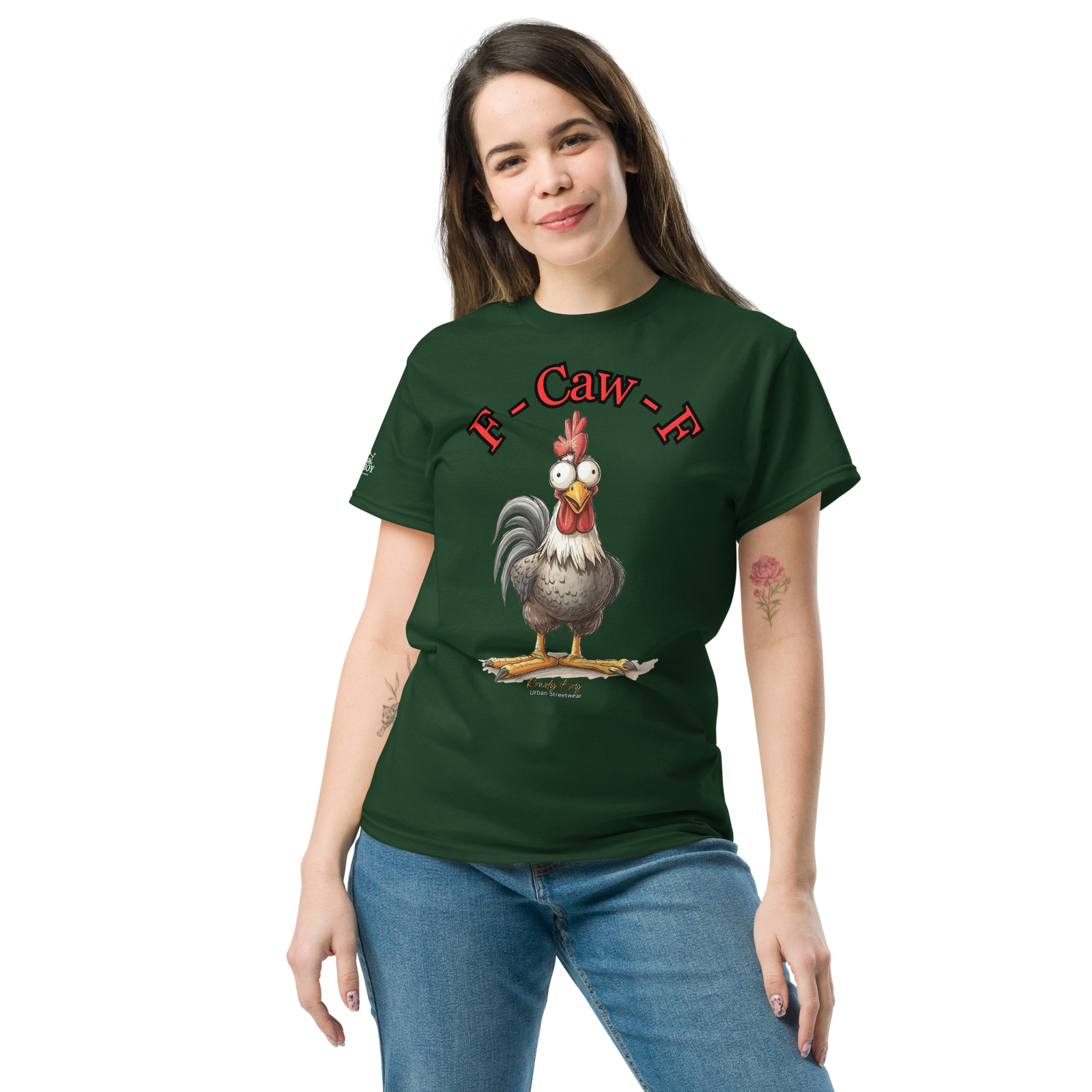 Rowdy Boy "F - Caw - F" (Fuck Off) Unisex Classic Tee - Image 16