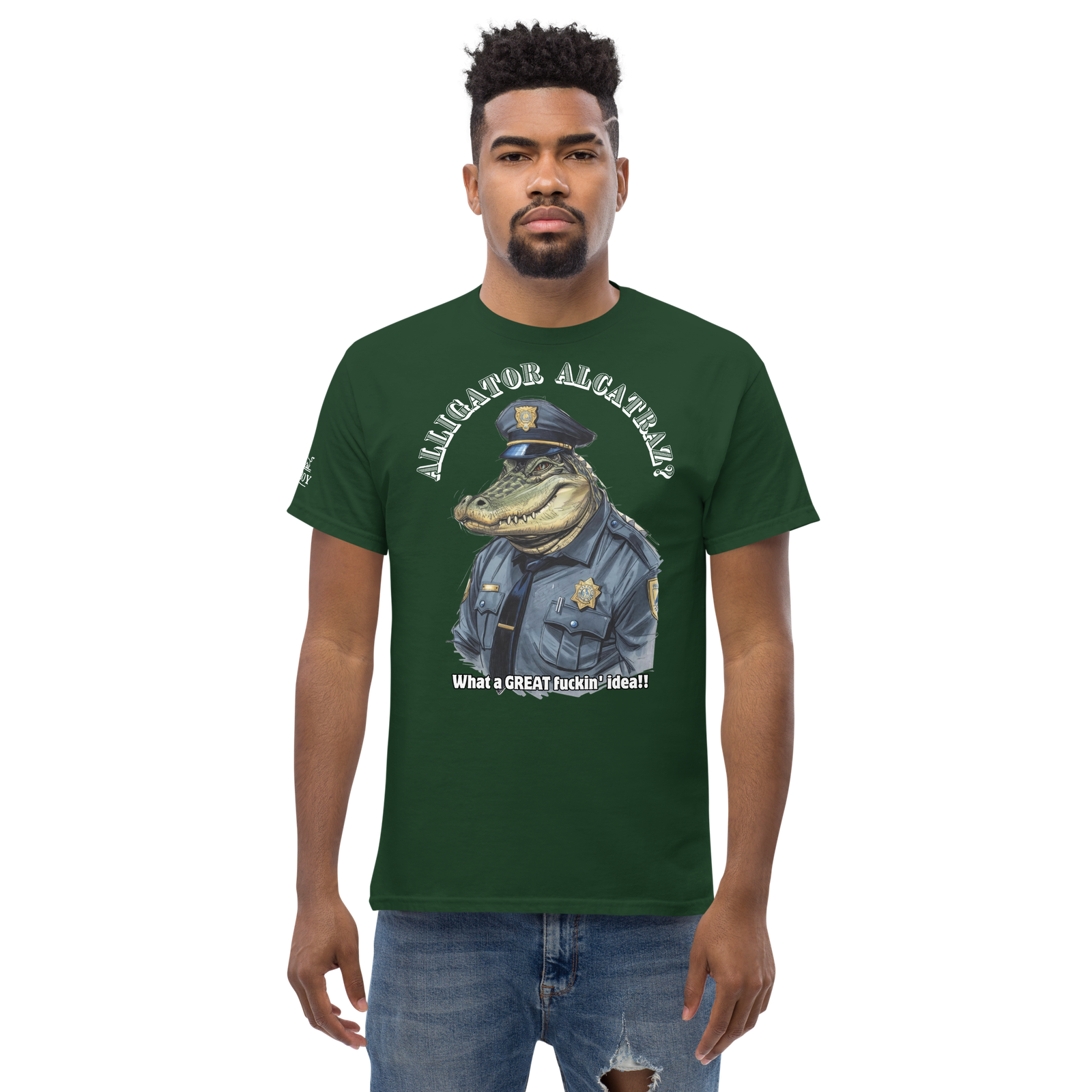 Rowdy Boy "Alligator Alcatraz???" (What A Great Fuckin Idea!!! 2)Unisex classic tee - Image 73