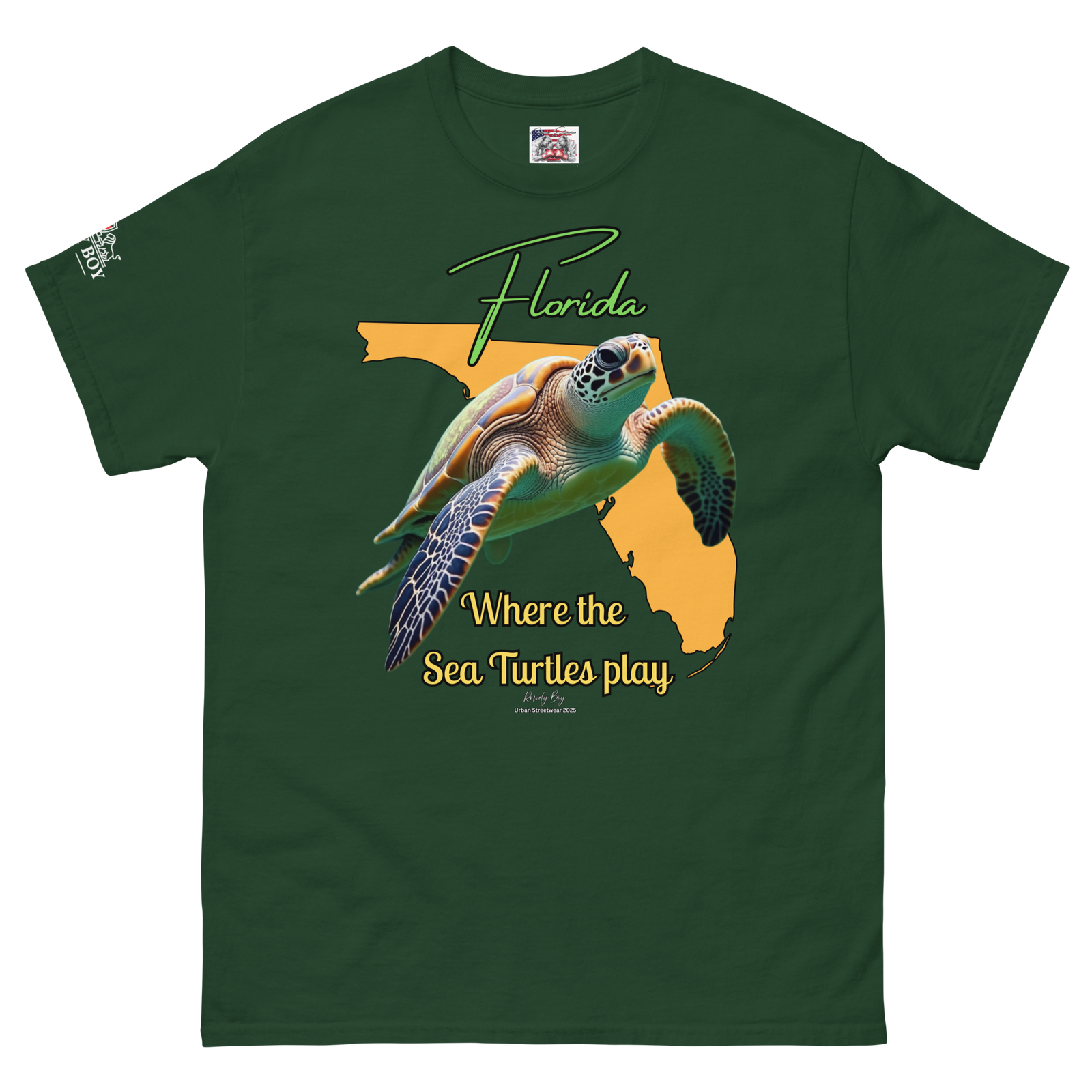 Rowdy Boy "Florida..........Where the Sea Turtles play " Unisex Classic Tee