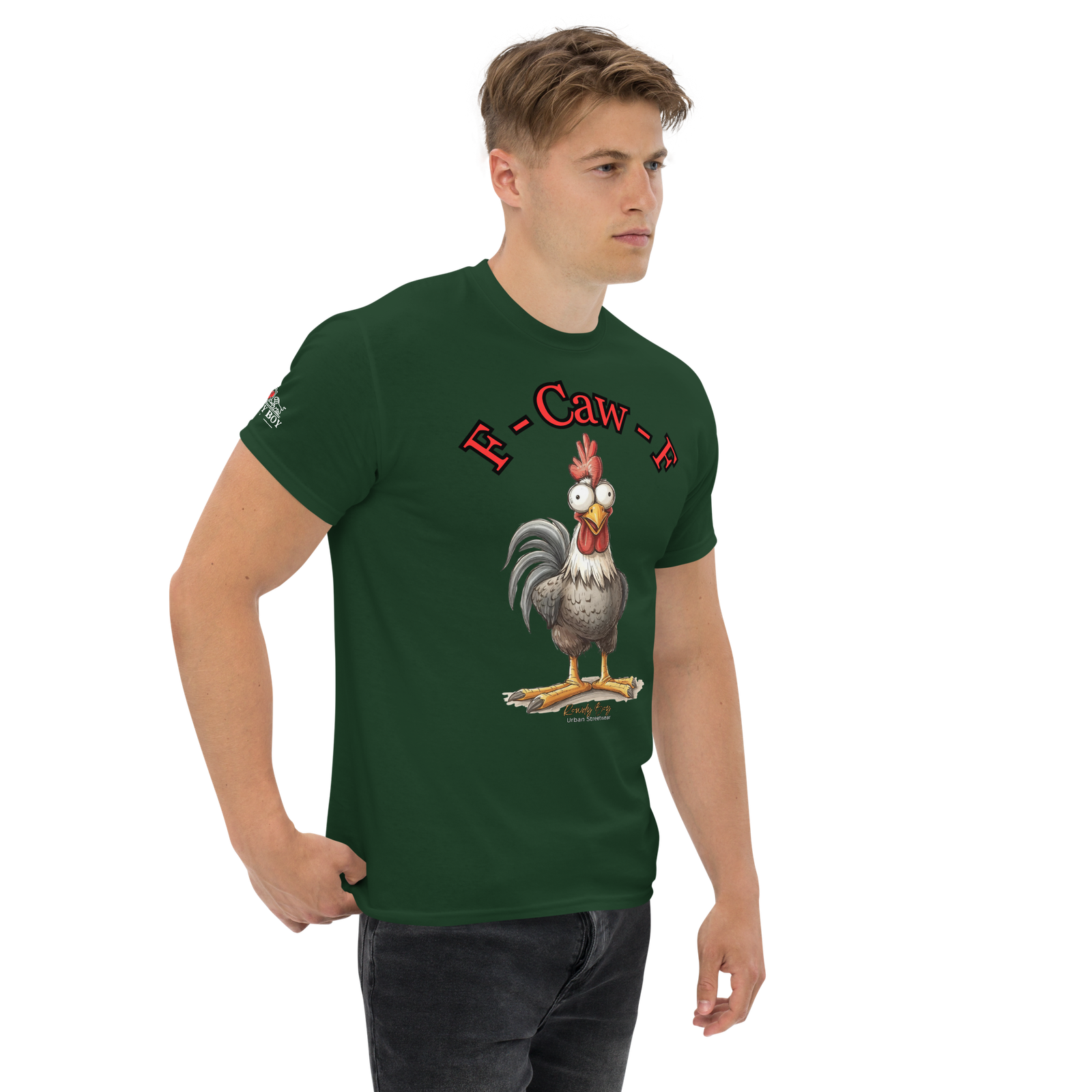 Rowdy Boy "F - Caw - F" (Fuck Off) Unisex Classic Tee - Image 19