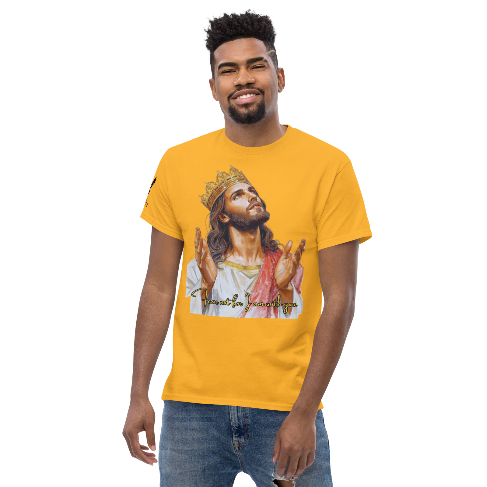 Rowdy Boy "Fear Not For I Am With You" (Jesus) Unisex Classic Tee - Image 117