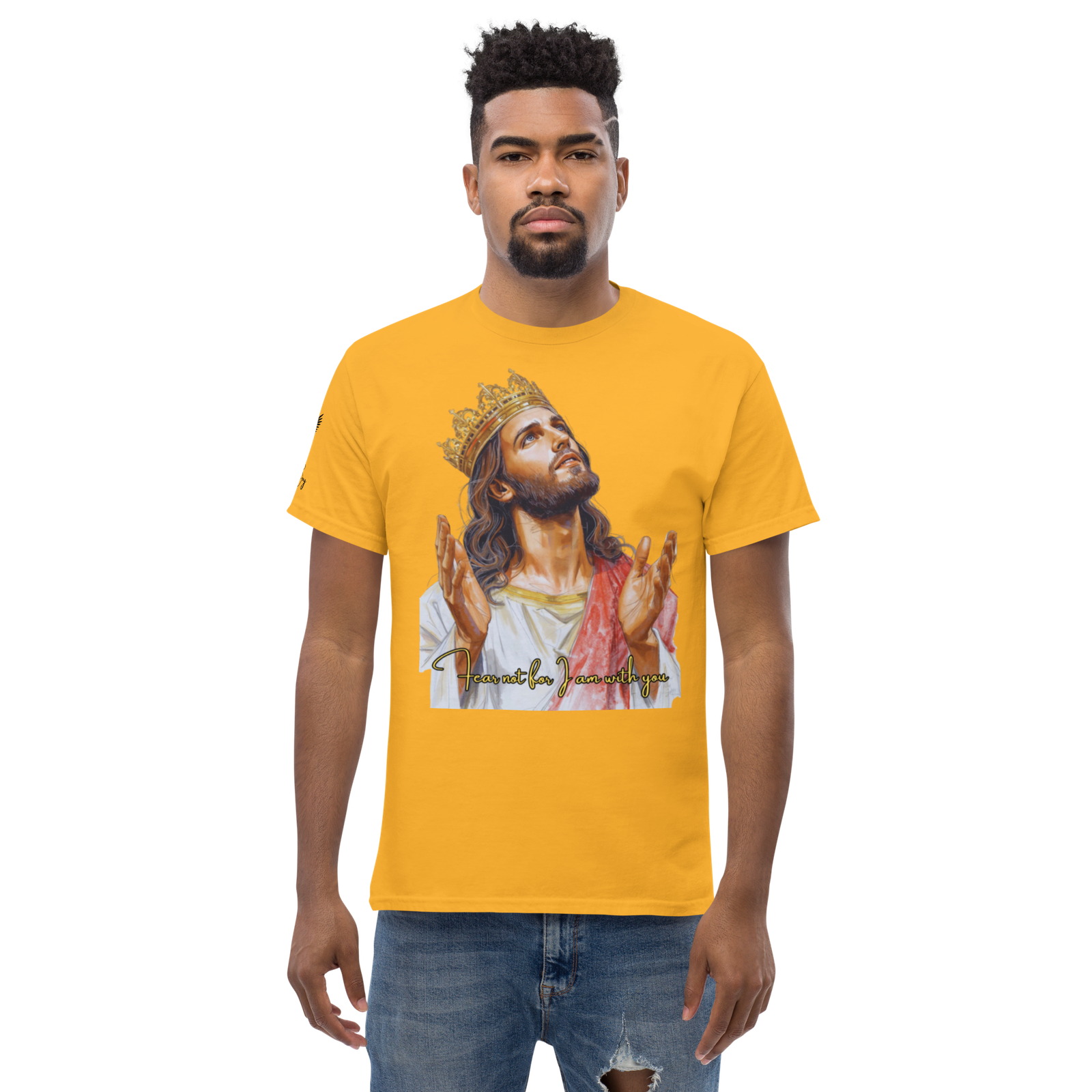 Rowdy Boy "Fear Not For I Am With You" (Jesus) Unisex Classic Tee - Image 116