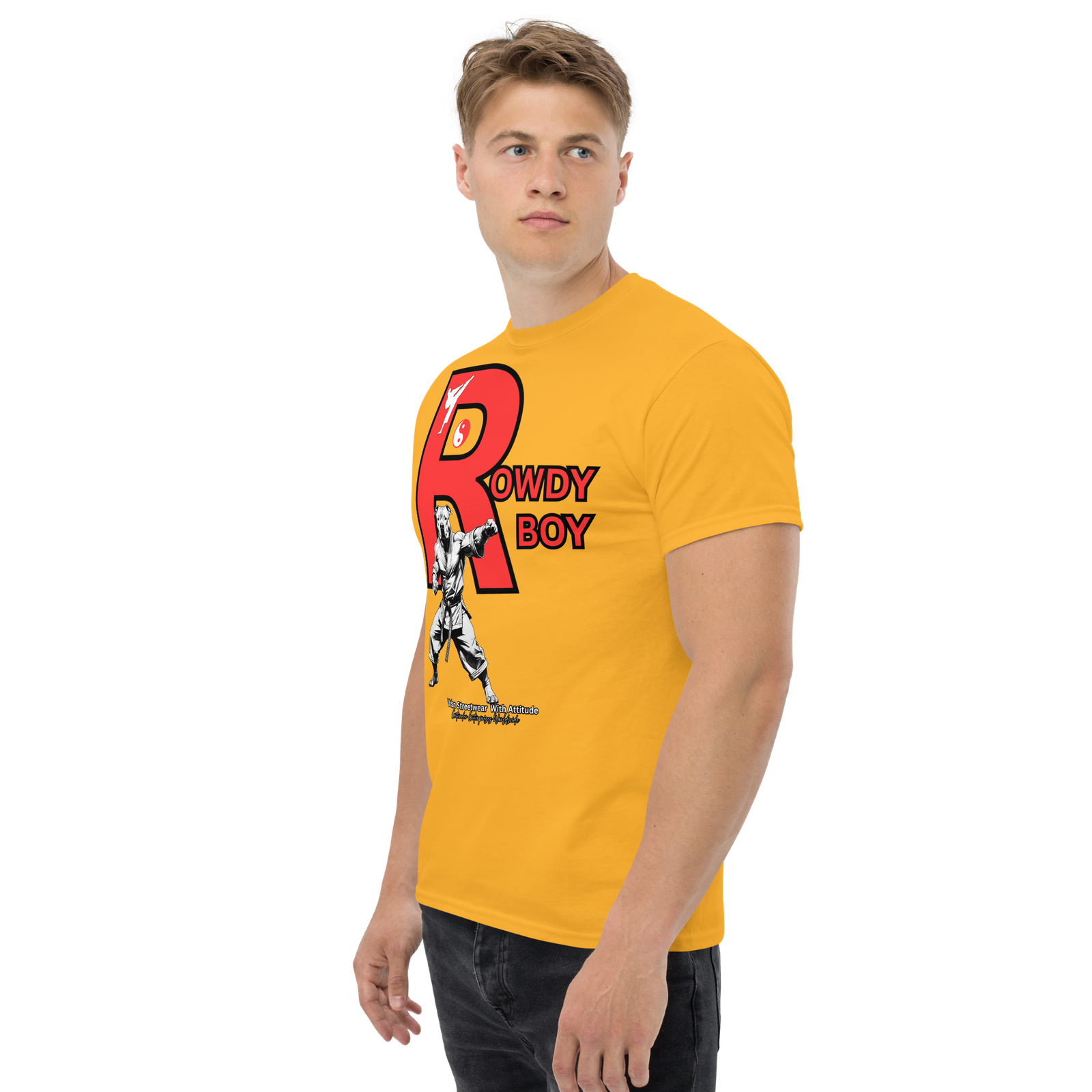 Rowdy Boy "Karate Pit Bull" Unisex Classic Tee - Image 167