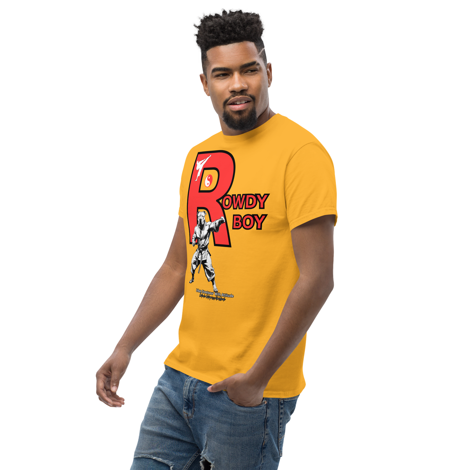 Rowdy Boy "Karate Pit Bull" Unisex Classic Tee - Image 171