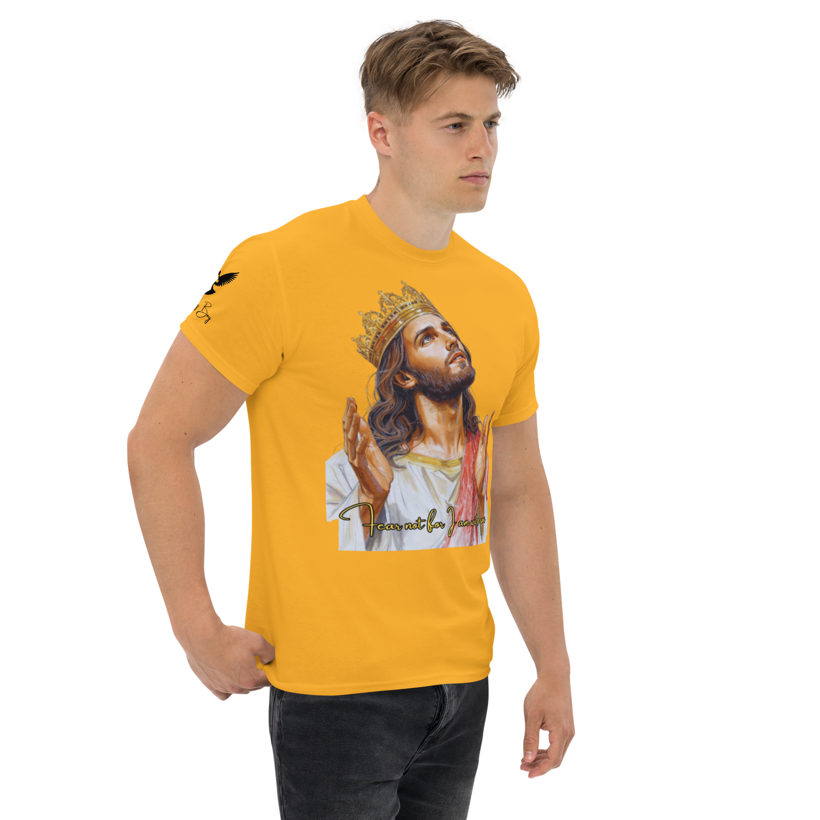 Rowdy Boy "Fear Not For I Am With You" (Jesus) Unisex Classic Tee - Image 105