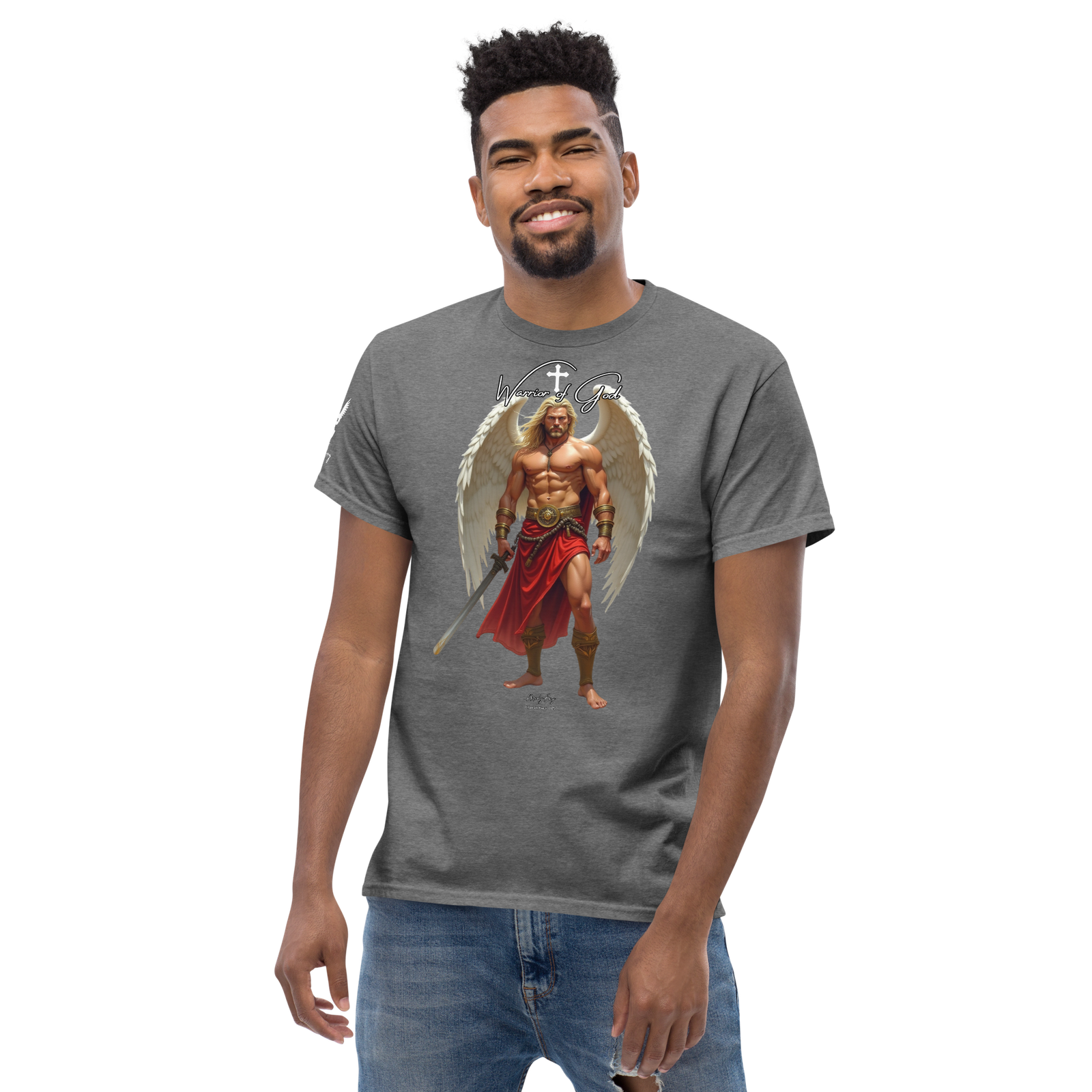 Rowdy Boy "Warrior Of God" #4 Unisex Classic Tee - Image 188