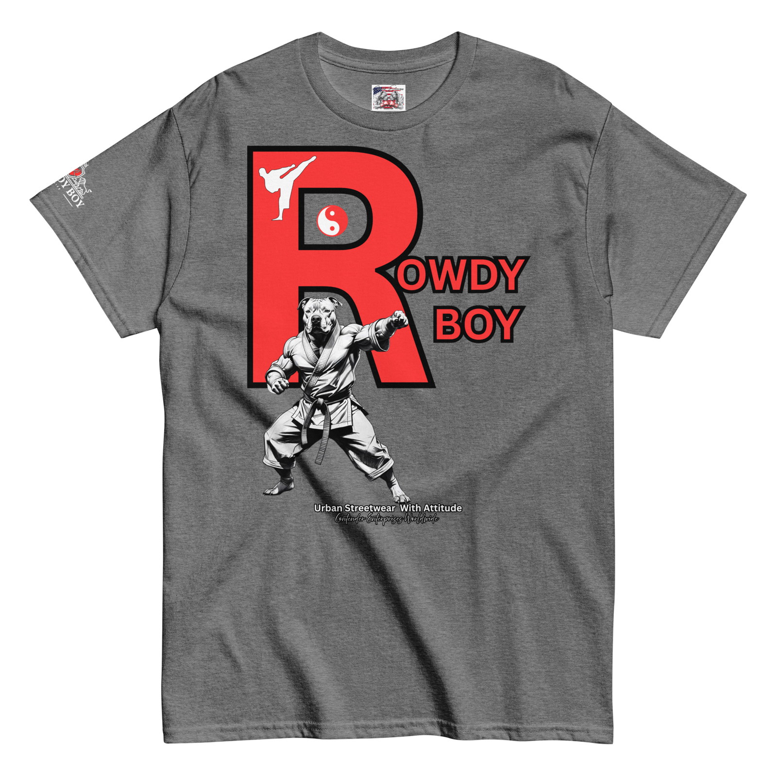 Rowdy Boy "Karate Pit Bull" Unisex Classic Tee - Image 144