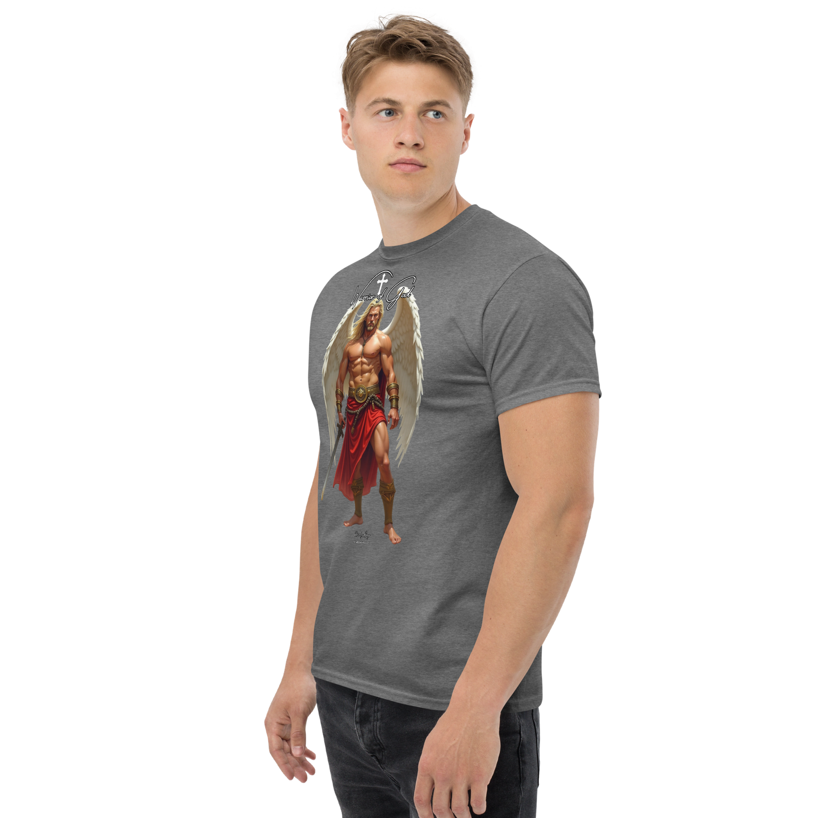 Rowdy Boy "Warrior Of God" #4 Unisex Classic Tee - Image 187